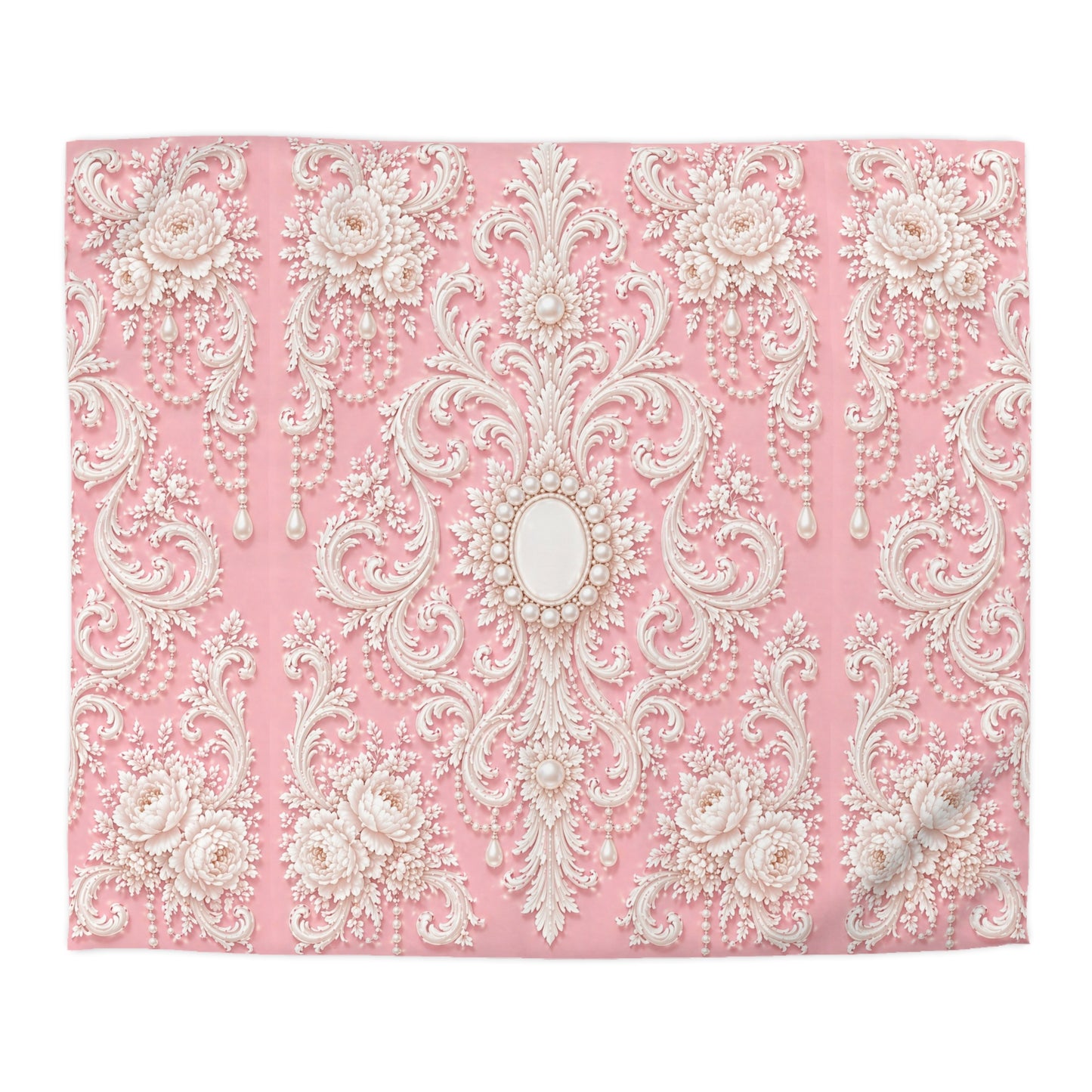 Pink Rocco Microfiber Duvet Cover