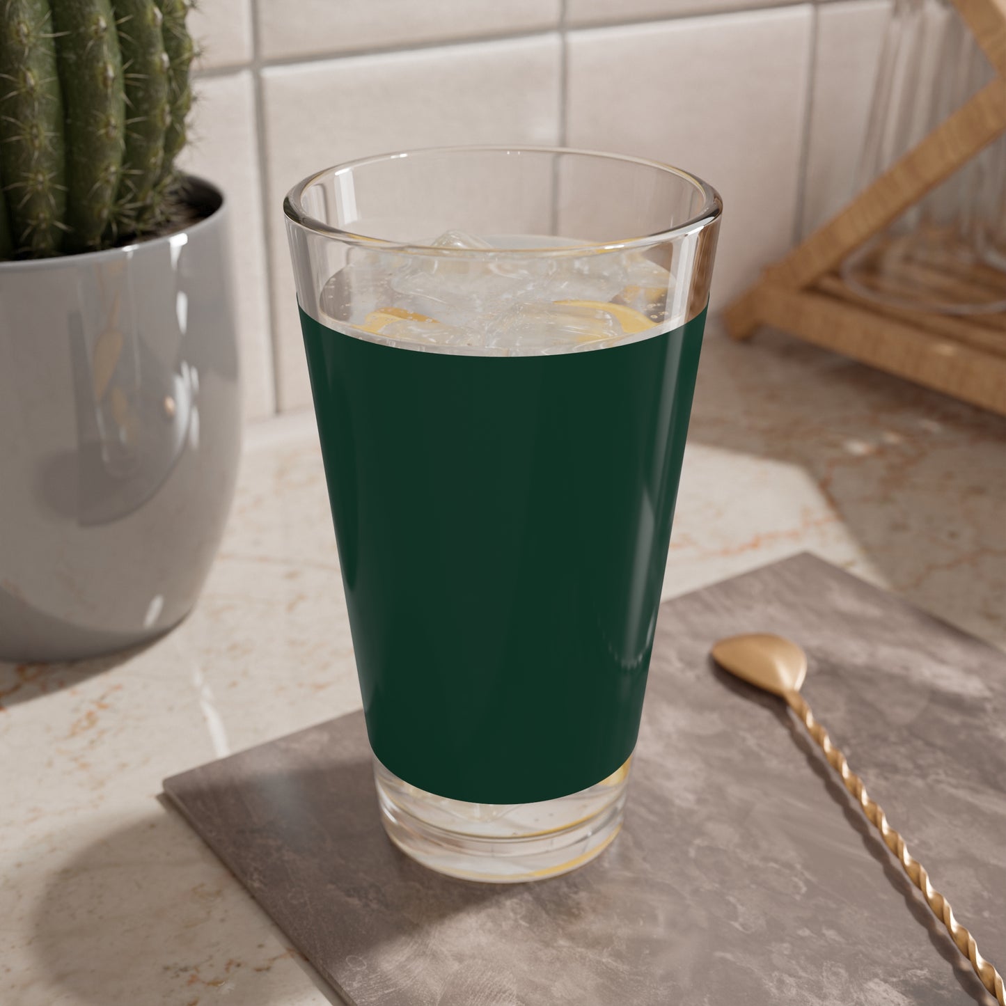 Elegant Midnight Green Mixing Glass - 16oz | Perfect for Cocktails, Home Bar Decor, Gift for Mixologists, Modern Glassware, Party Essentials