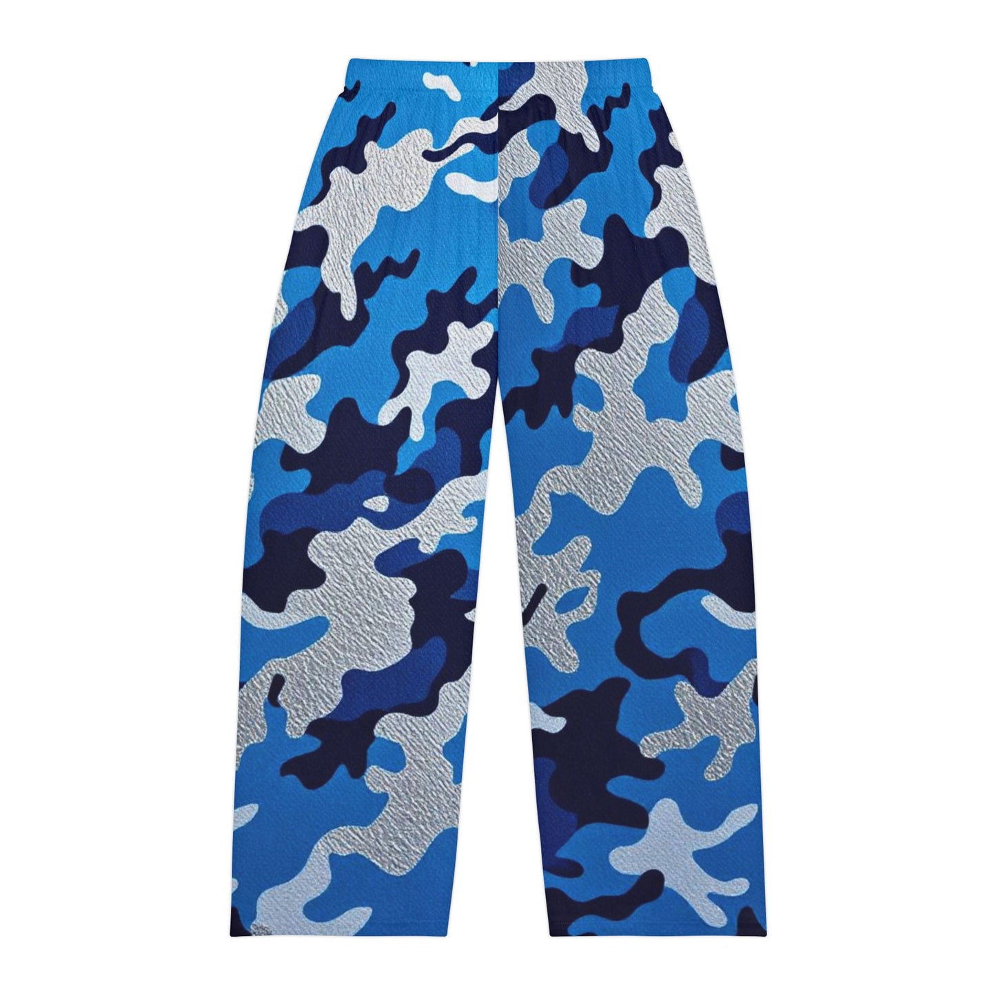 Men's Blue Camouflage Pajama Pants, Cozy Sleepwear, Relaxed Lounge Pants, Gift for Him, Casual Homewear - Blue Camo