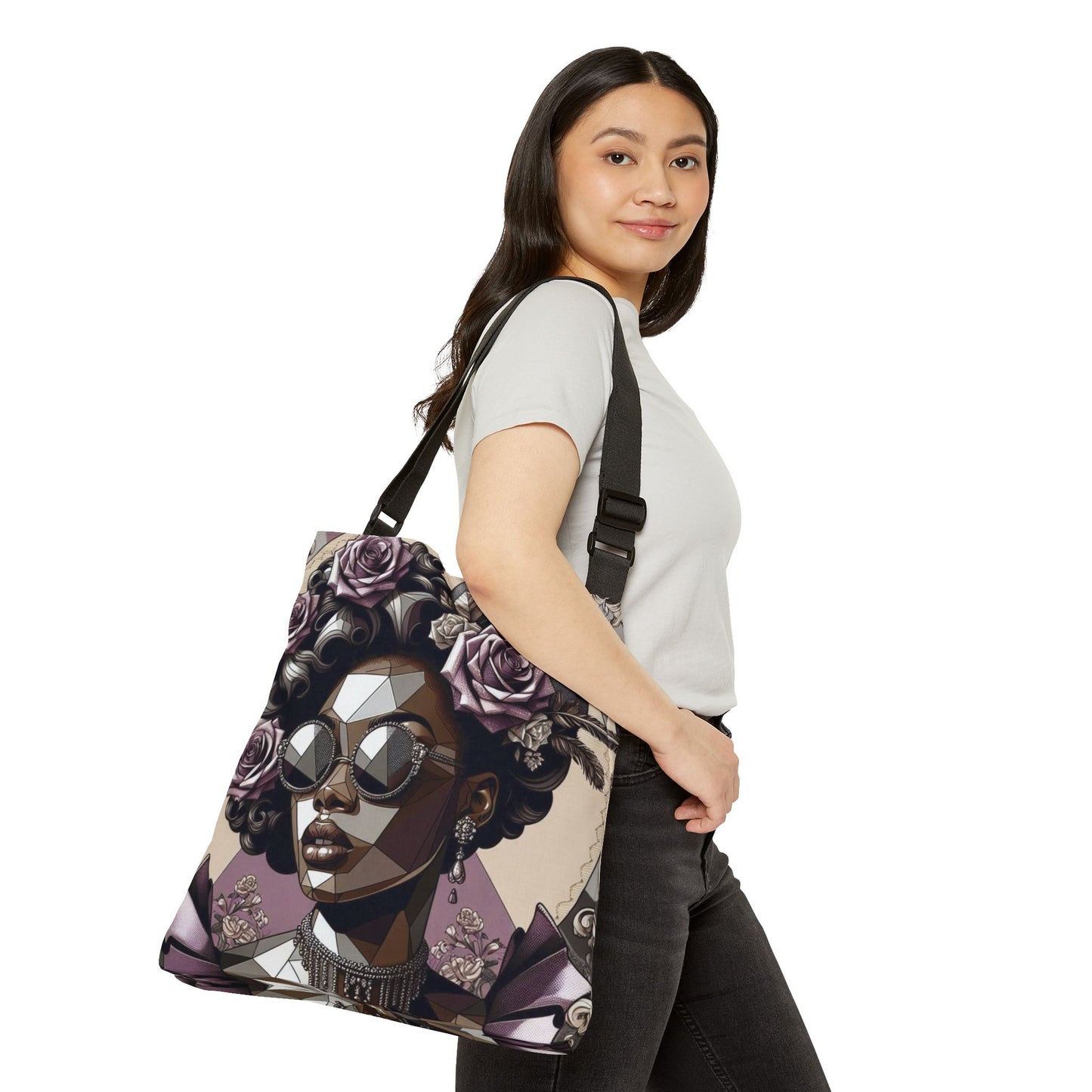 Stylish Adjustable Tote Bag | Fashionable Handbag for Everyday Use | Perfect Gift for Moms, Friends - Lilac Baroque Lady