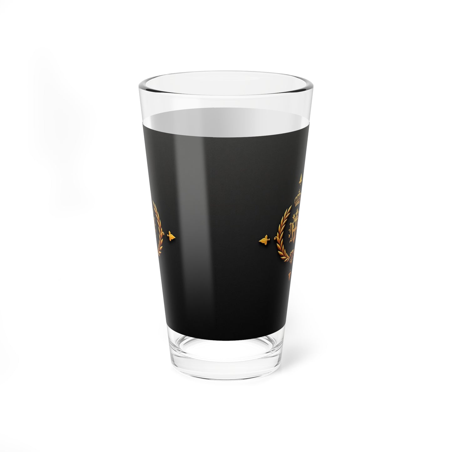 Elegant Mixing Glass - 16oz Cocktail Glass, Perfect for Home Bars, Gifts for Mixologists, Special Occasions, and Entertaining - Gold Crest