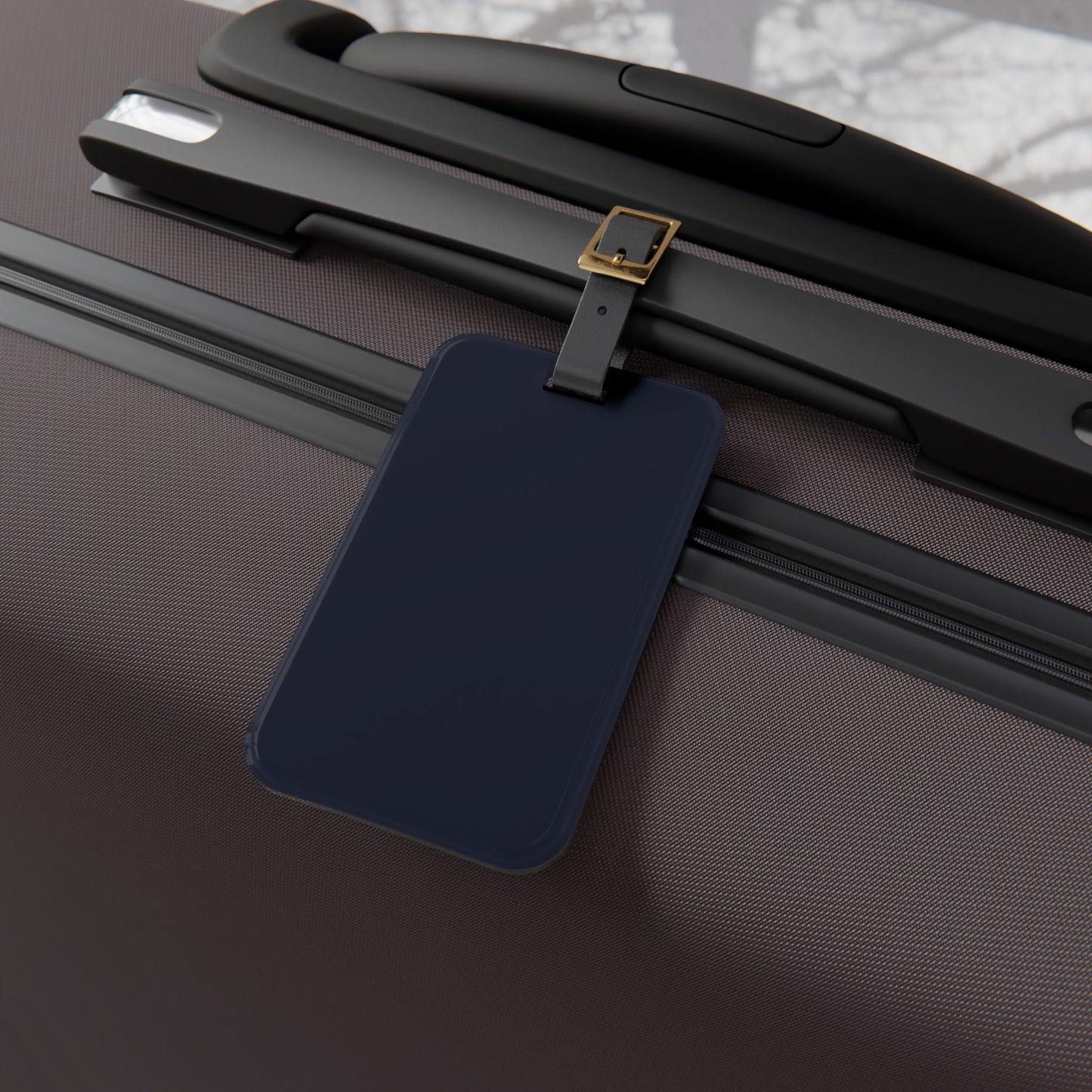 Lunar Midnight Personalized Leather Luggage Tag | Travel Accessories, Bags, Suitcases, Vacation Gift, Custom Name Tag