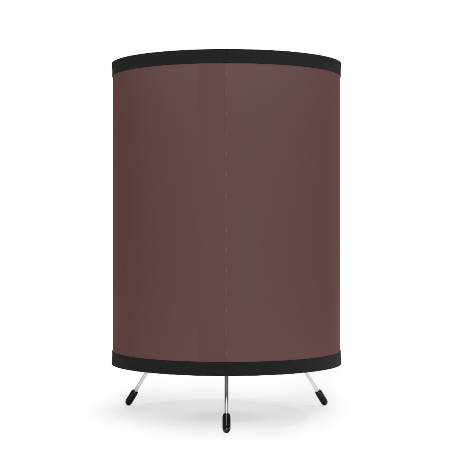 Modern Brown Merlot Tripod Lamp | High-Res Printed Shade, Desk Lighting, Home Decor, Living Room Accent, Gift for Housewarming, Table Lamp