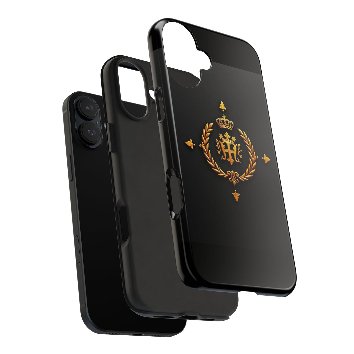 Luxurious Monarch Phone Case, Tough Phone Covers, Elegant Tech Accessories, Gold Crown Design, Stylish Gift for Him/Her - Gold Crest