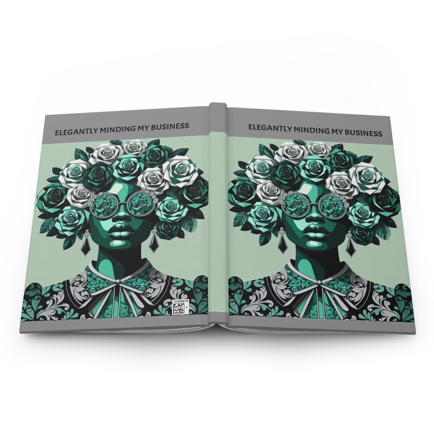 Elegantly Minding My Business Hardcover Journal - Chic Floral Design for Creative Thinkers