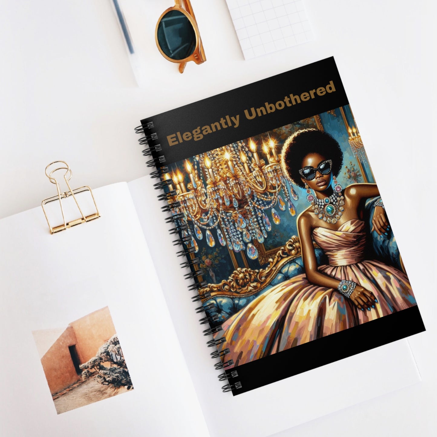 Elegantly Unbothered Spiral Notebook, Stylish Journal for Self-Expression, Gift for Artists, Students, and Dreamers, Inspirational