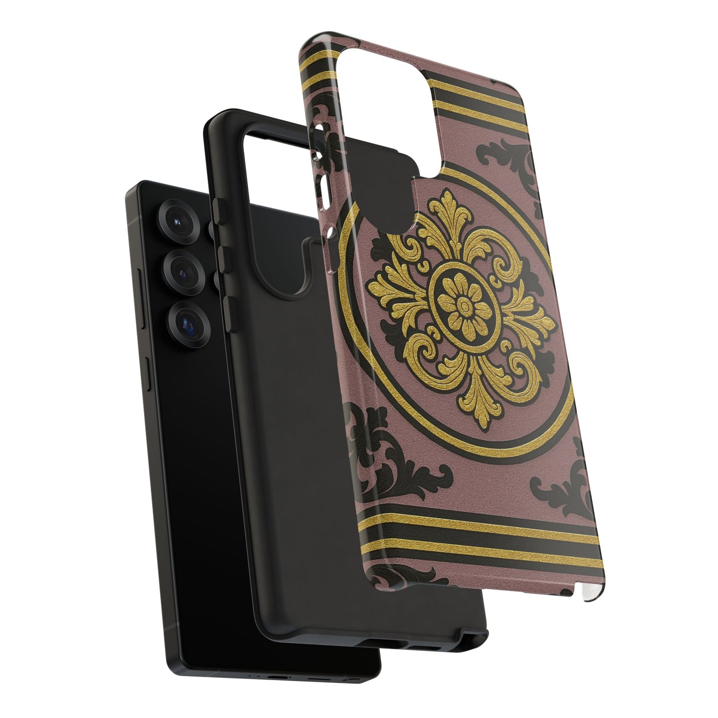 Gilded Mauve With Gold-Black Baroque Tough Cases
