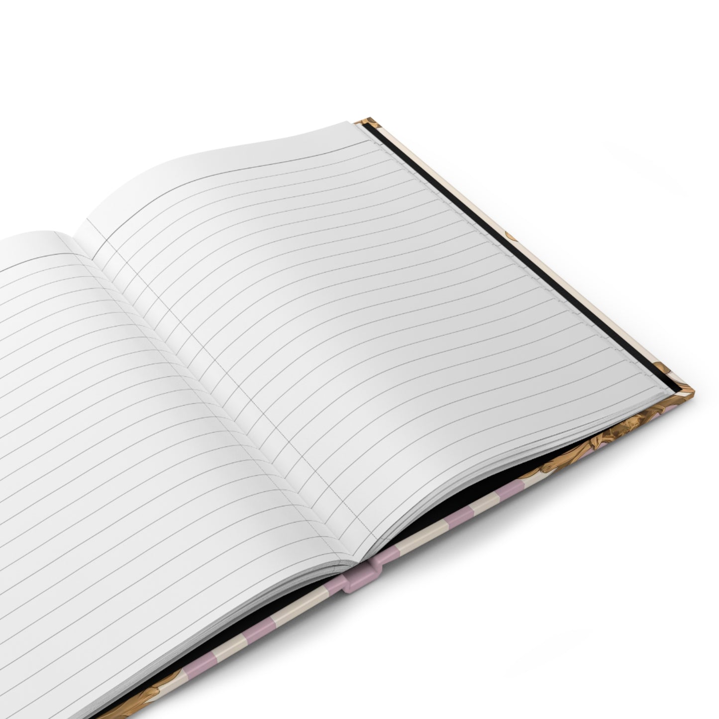 Elegant Gold-Flecked Journal | Luxe Stationery, Gift for Writers, Wedding Planner, Notepad for Home Office - Lilac & Alabaster Striped Gold Baroque