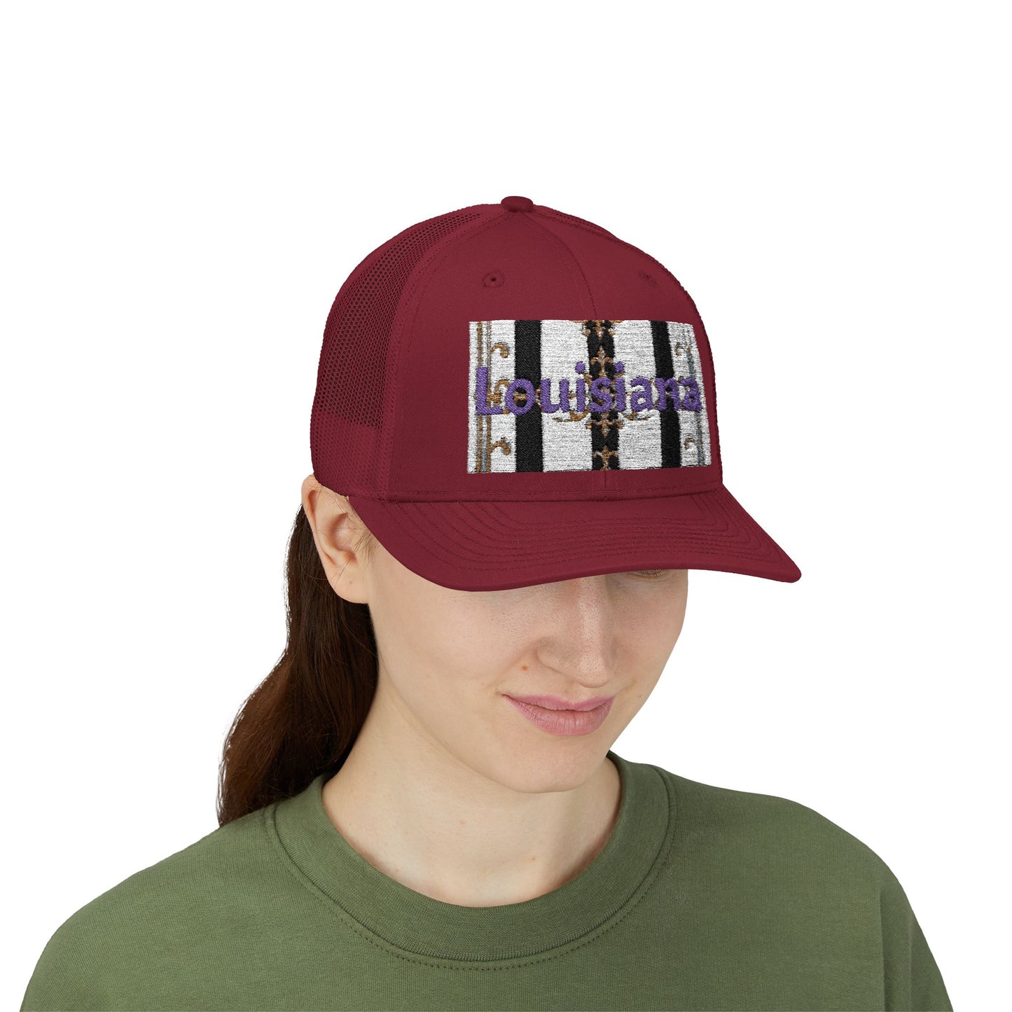 Stylish Louisiana Snapback Trucker Cap for Trendy Outfits, Perfect for Gifts, Outdoor Events, Summer Festivals, Casual Wear