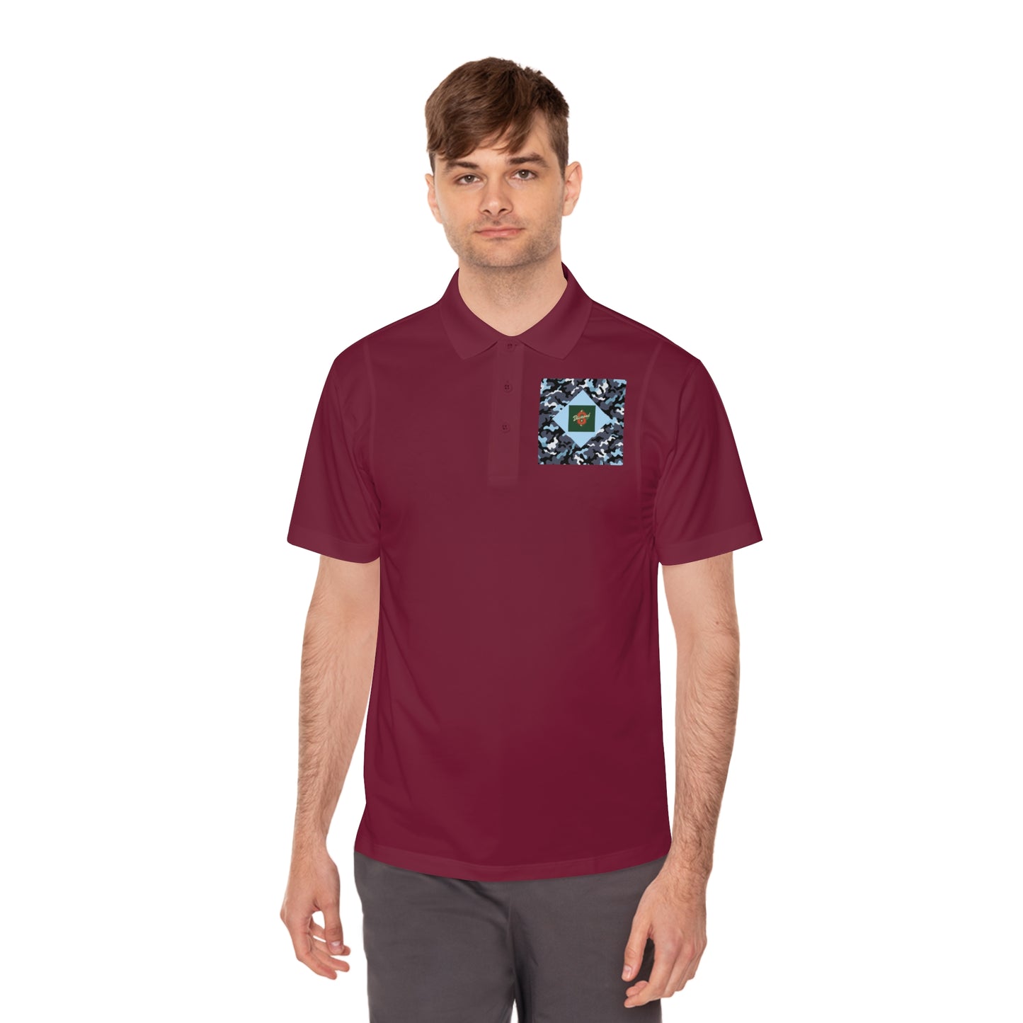 Men's Sport Polo Shirt - Camo & Diamond 8