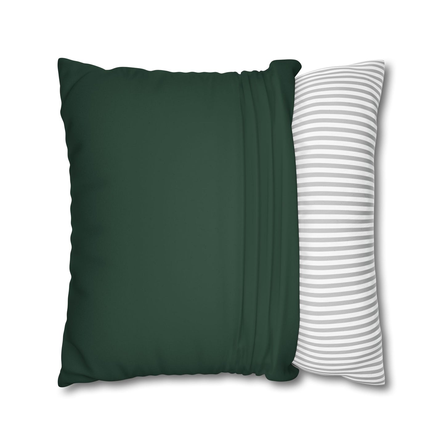 Stylish Midnight Green Faux Suede Square Pillowcase for Cozy Home Decor, Decorative Cushion Cover, Modern Accent Pillow, Indoor Throw Pillows