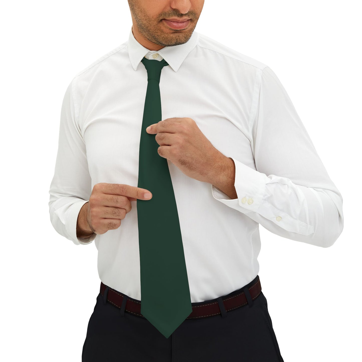 Elegant Midnight Green Necktie for Weddings, Formal Events, Graduation, Business Attire, Office Wear