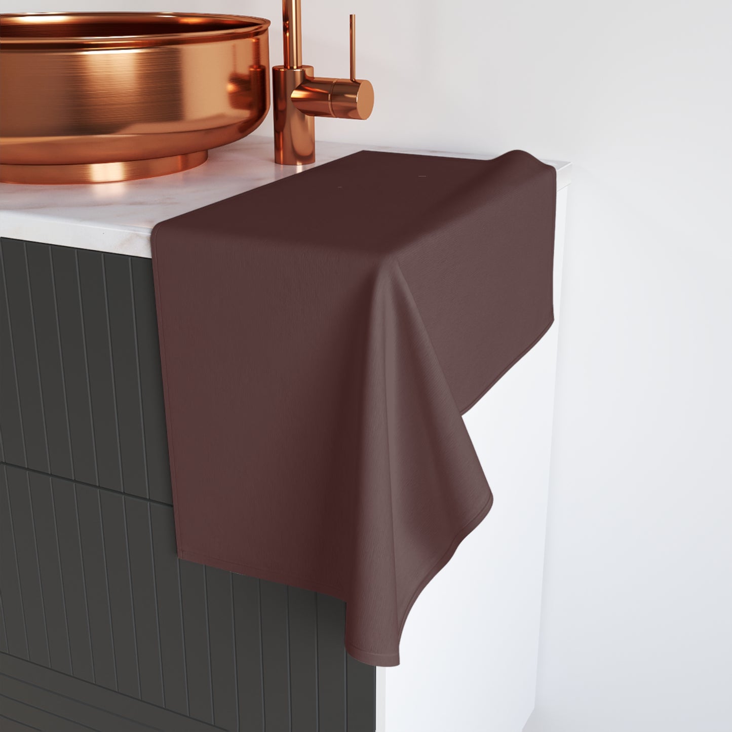 Cozy Brown Merlot Kitchen Hand Towel, Home Decor, Gift for Hostess, Farmhouse Style, Kitchen Accessory, Holiday Gift
