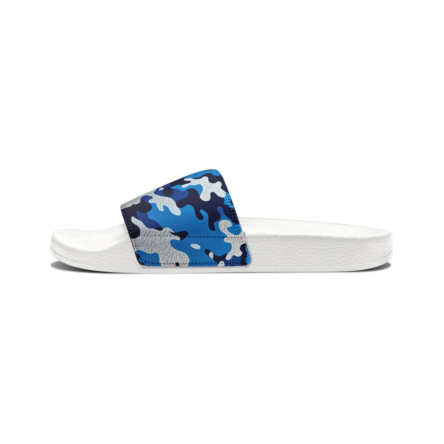 Stylish Men's Removable-Strap Sandals, Casual Footwear, Summer Slides, Gift for Him, Beachwear, Comfortable Sandals - Blue Camo
