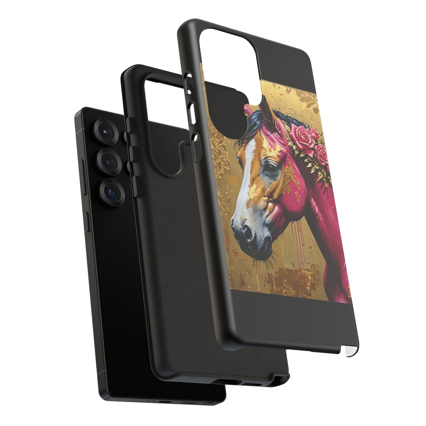 Phone Case - Elegant Horse Damask Design