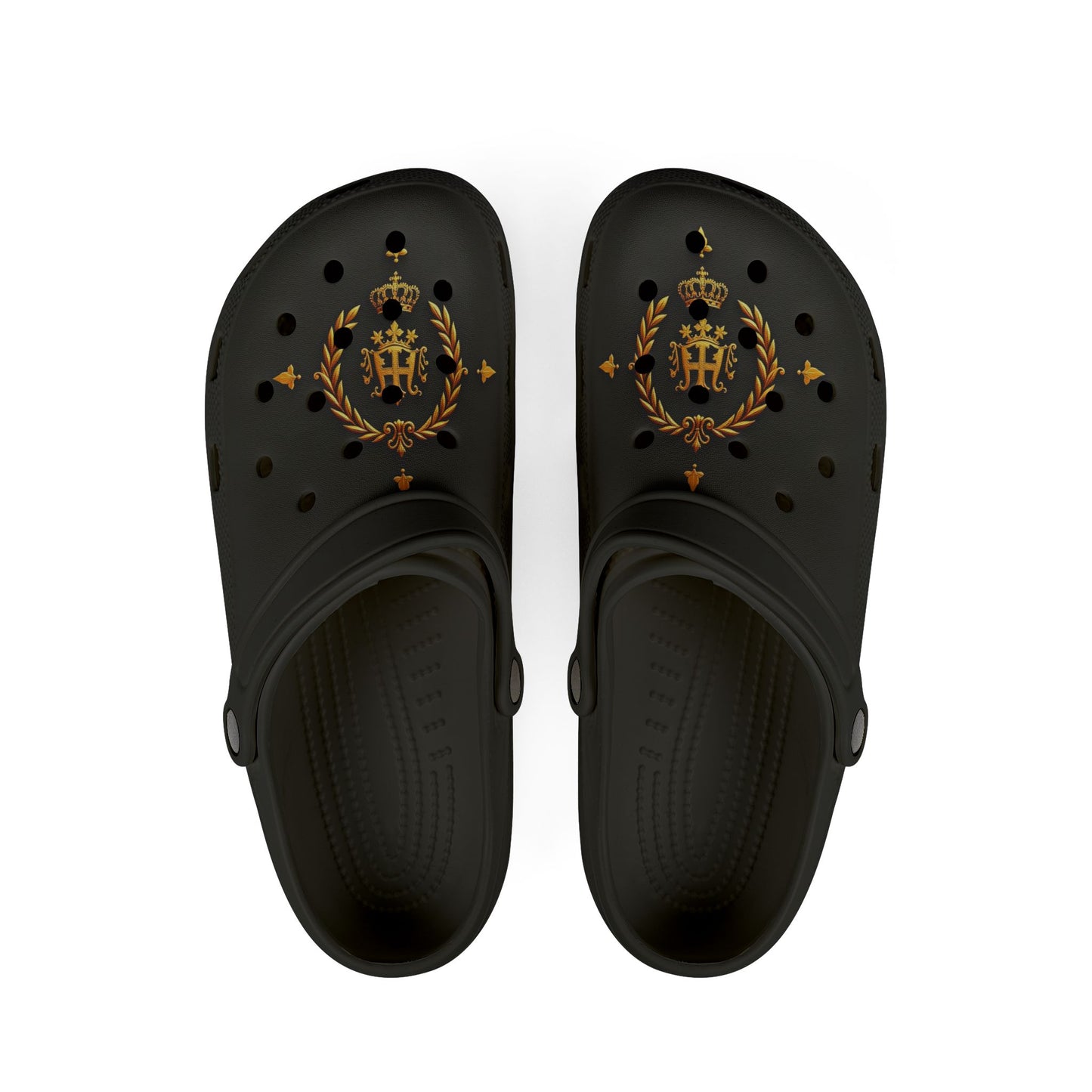 Stylish EVA Foam Rubber Clogs - Trendy Comfort Footwear, Garden Shoes, Pool Slides, Fashionable Slippers, Unique Casual Wear - Gold Crest