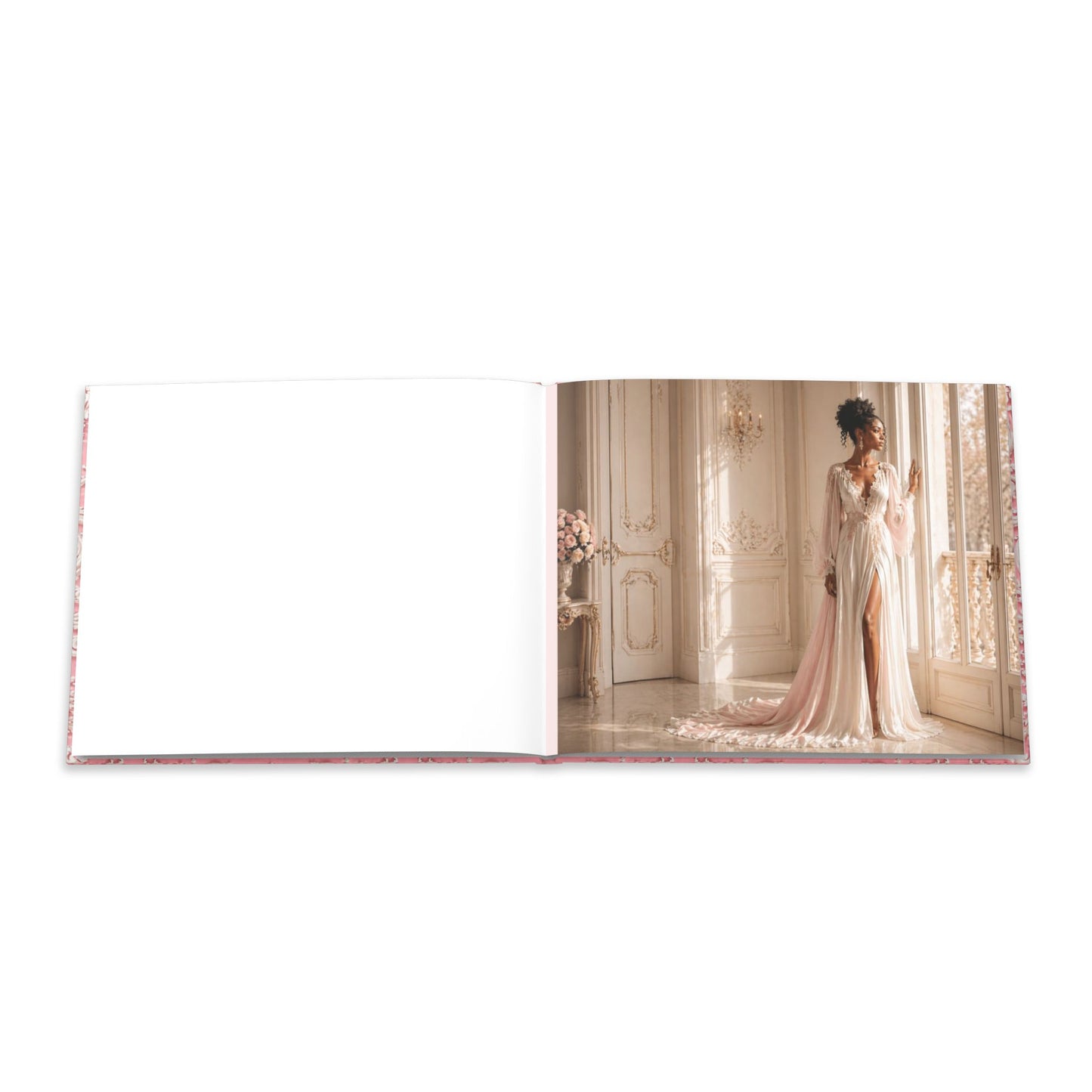 Pink Rococo Hardcover Fashion Illustrations - High Fashion Ball Gown Photo Book