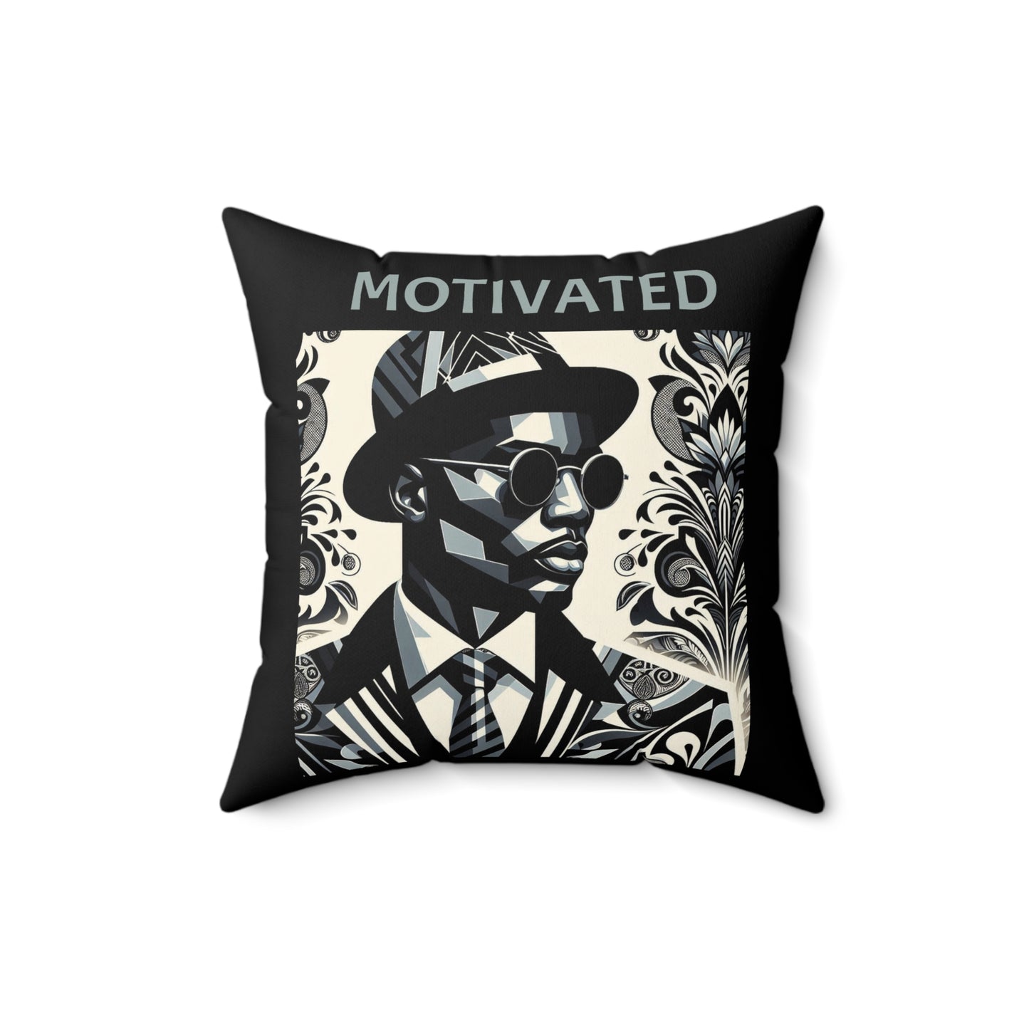 Motivated & Blessed Faux Suede Pillow - Blessing Home Decor, Inspirational Accent Throw, Modern Living Room Cushion, Gift for Dreamers