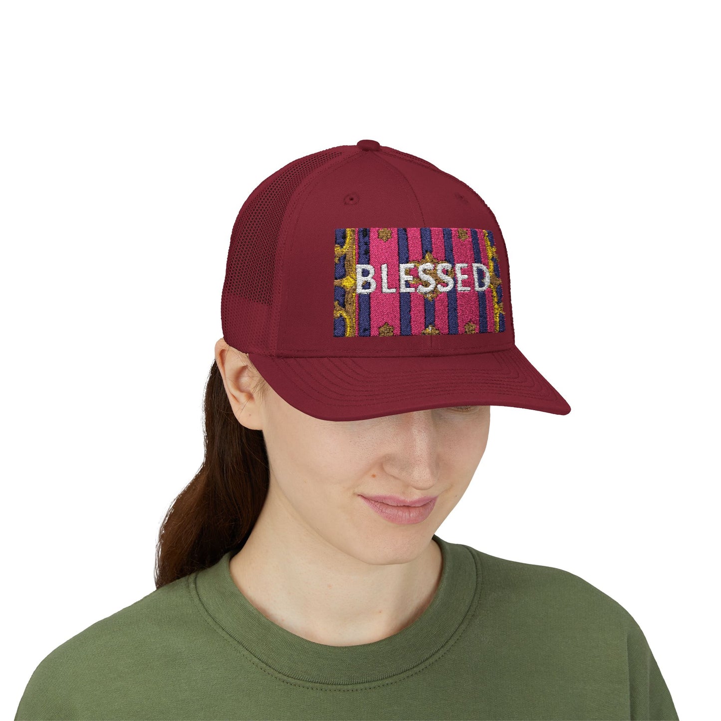 Blessed Snapback Trucker Cap - Inspirational Hat for Faith, Casual Wear, Gifts, Outdoor Activities, Summer Style