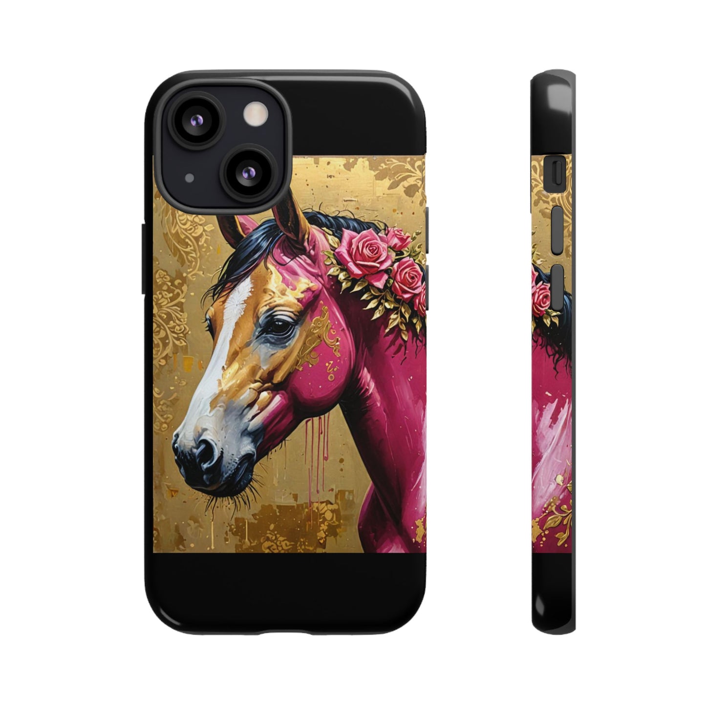 Phone Case - Elegant Horse Damask Design