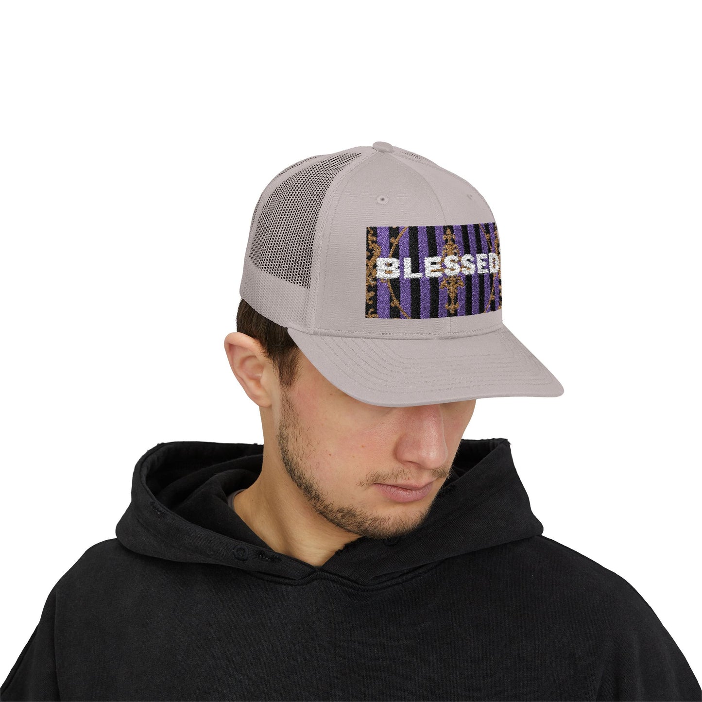 Blessed Snapback Trucker Cap, Casual Hat for Everyday Wear, Perfect Gift for Friends, Outdoor Activities, Spiritual Vibes