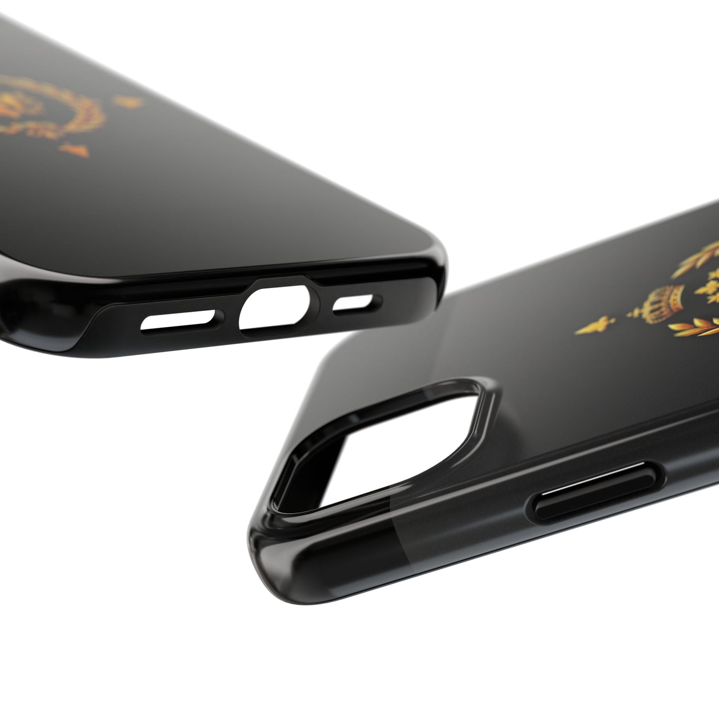 Luxurious Monarch Phone Case, Tough Phone Covers, Elegant Tech Accessories, Gold Crown Design, Stylish Gift for Him/Her - Gold Crest