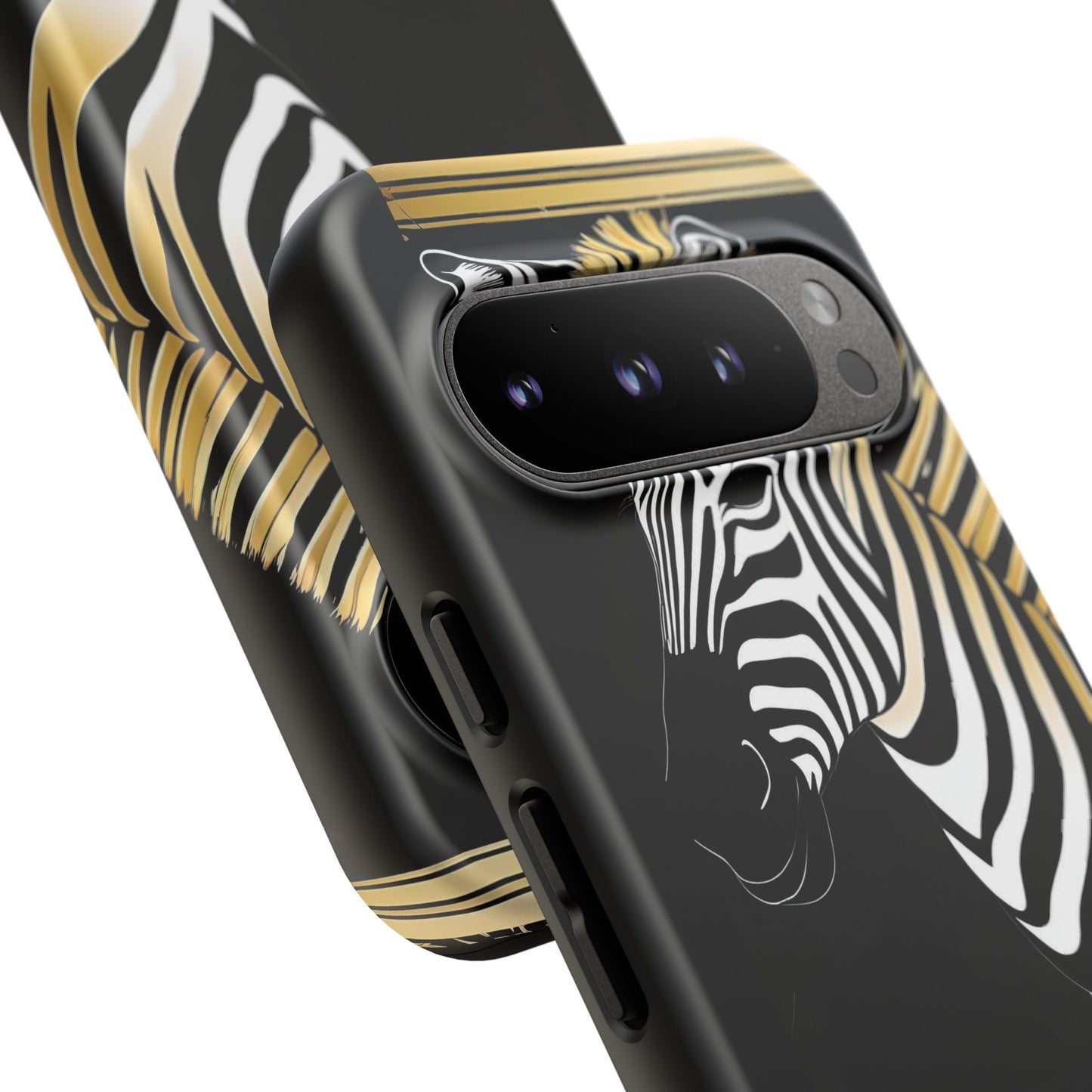 Phone Case - Elegant Zebra & Roses Design