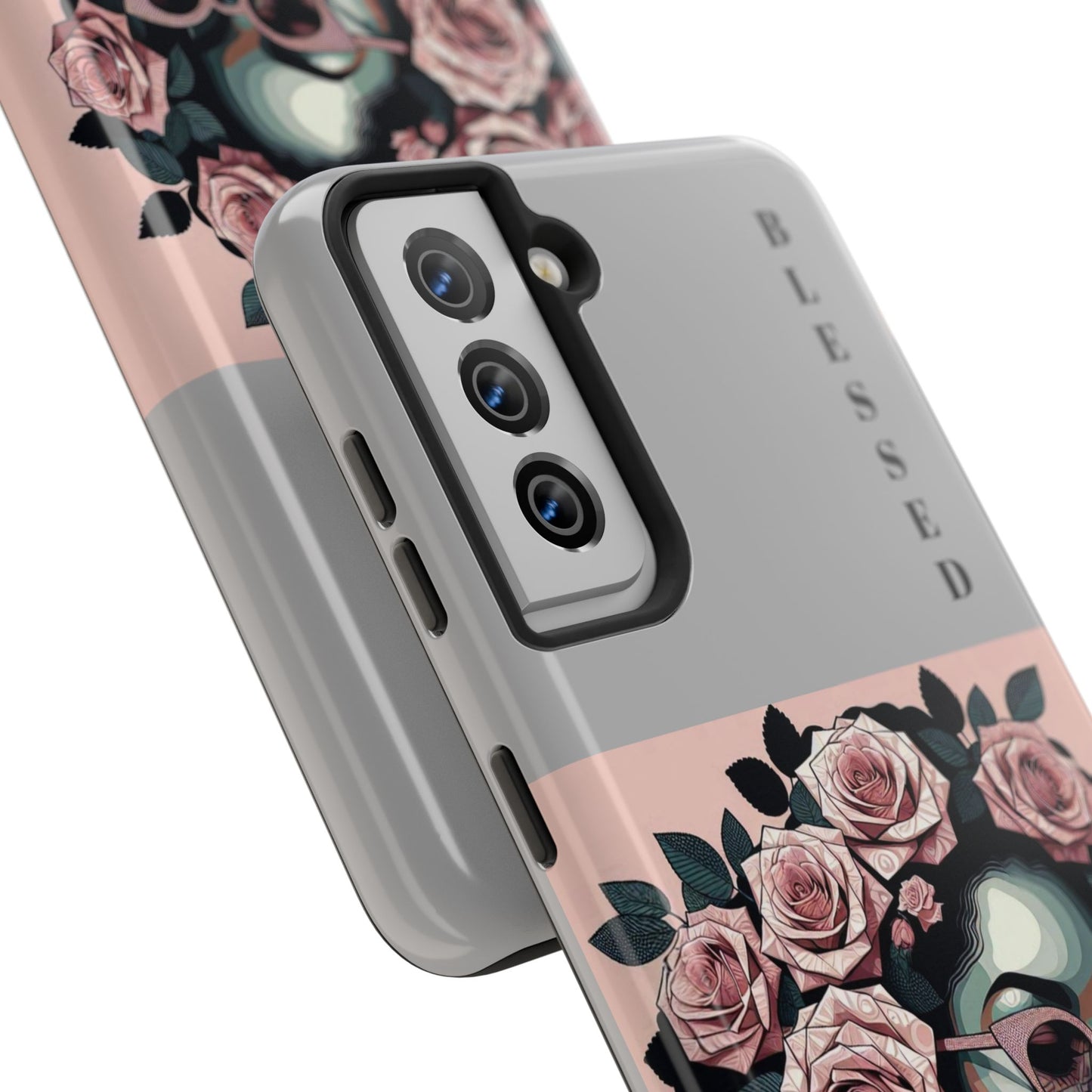 Blessed Floral Tough Phone Cases | Unique Gift for Her, Gift for Mom, Stylish Protection, Birthday Present, Black Girl Art