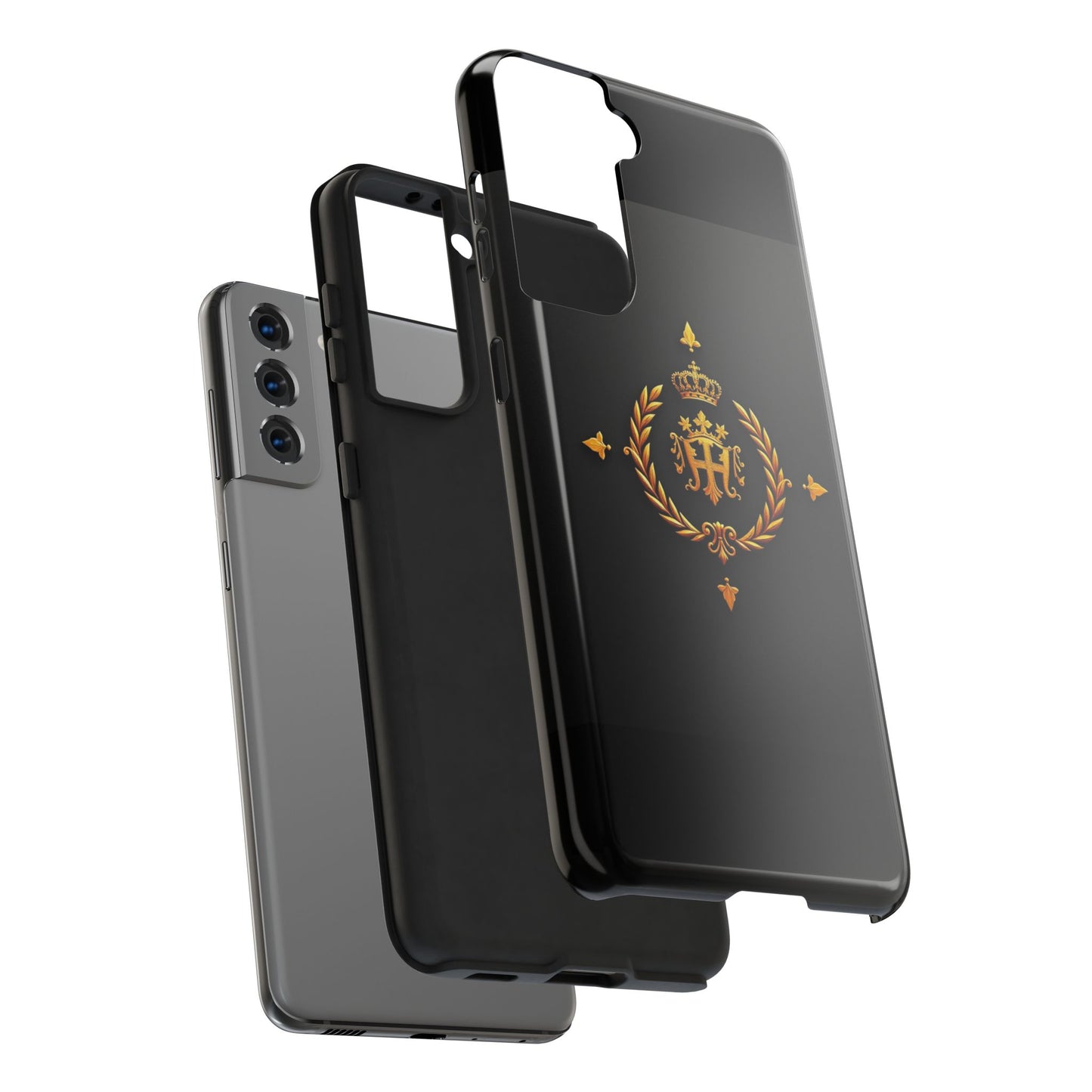 Luxurious Monarch Phone Case, Tough Phone Covers, Elegant Tech Accessories, Gold Crown Design, Stylish Gift for Him/Her - Gold Crest