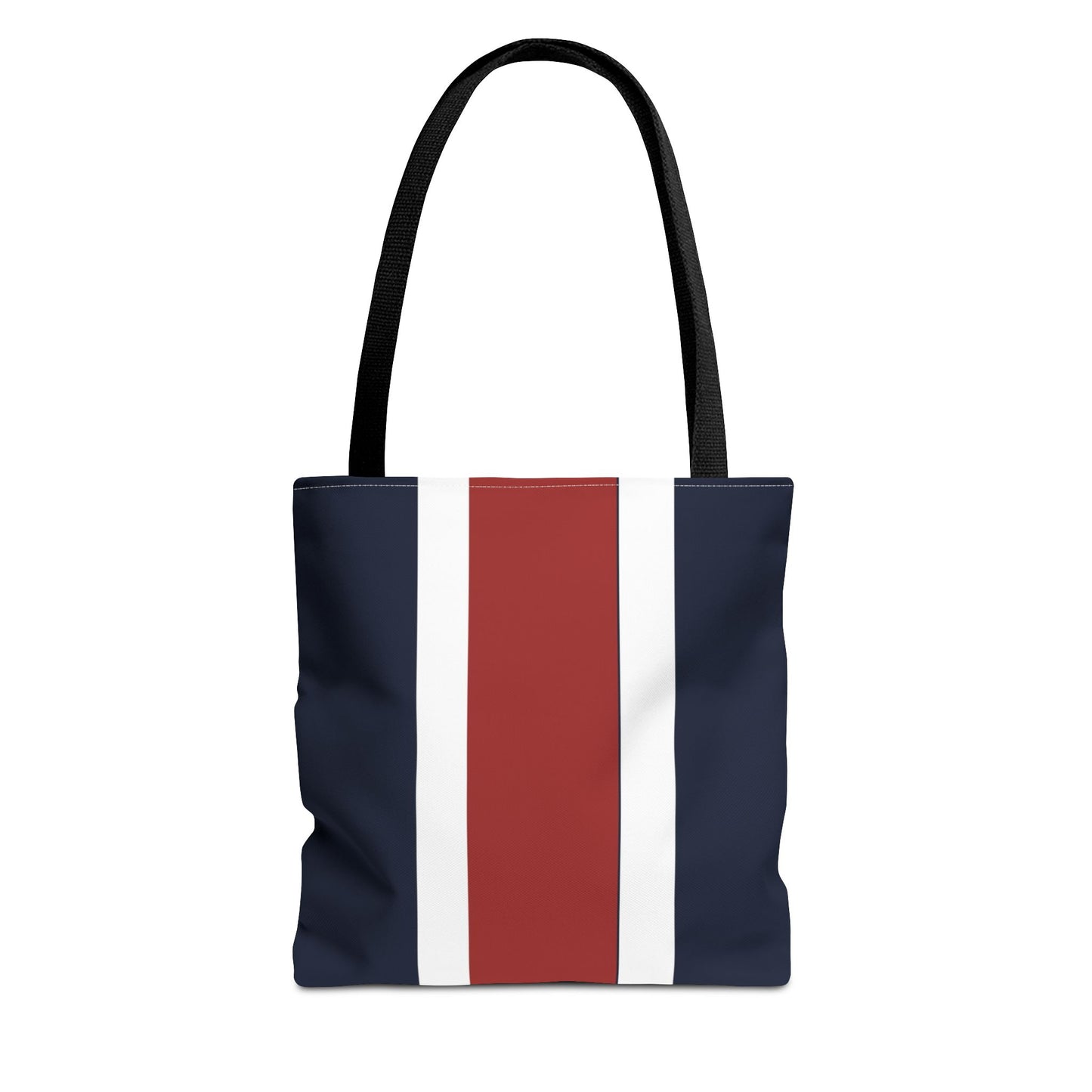 Lunar Midnight & Red-White Striped Tote Bag, Summer Beach Bag, Casual Shopping Tote, Patriotic Gift for Her, Travel Accessory