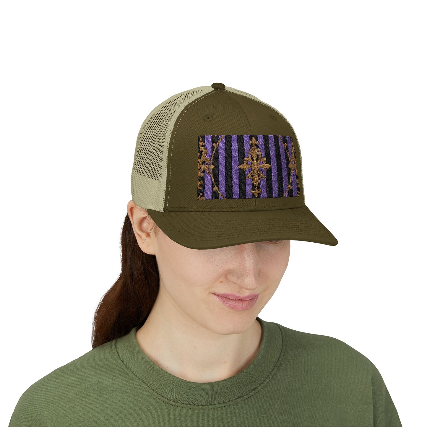 Stylish Baroque Vintage-Inspired Snapback Trucker Cap, Hipster Cap, Festival Headwear, Unique Gift for Fashion Lovers