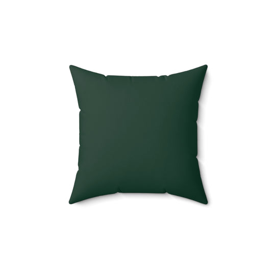 Elegant Midnight Green Spun Polyester Square Pillow, Home Decor Accents, Cozy Throw Pillow, Modern Living Room Cushion, Gift for Housewarming