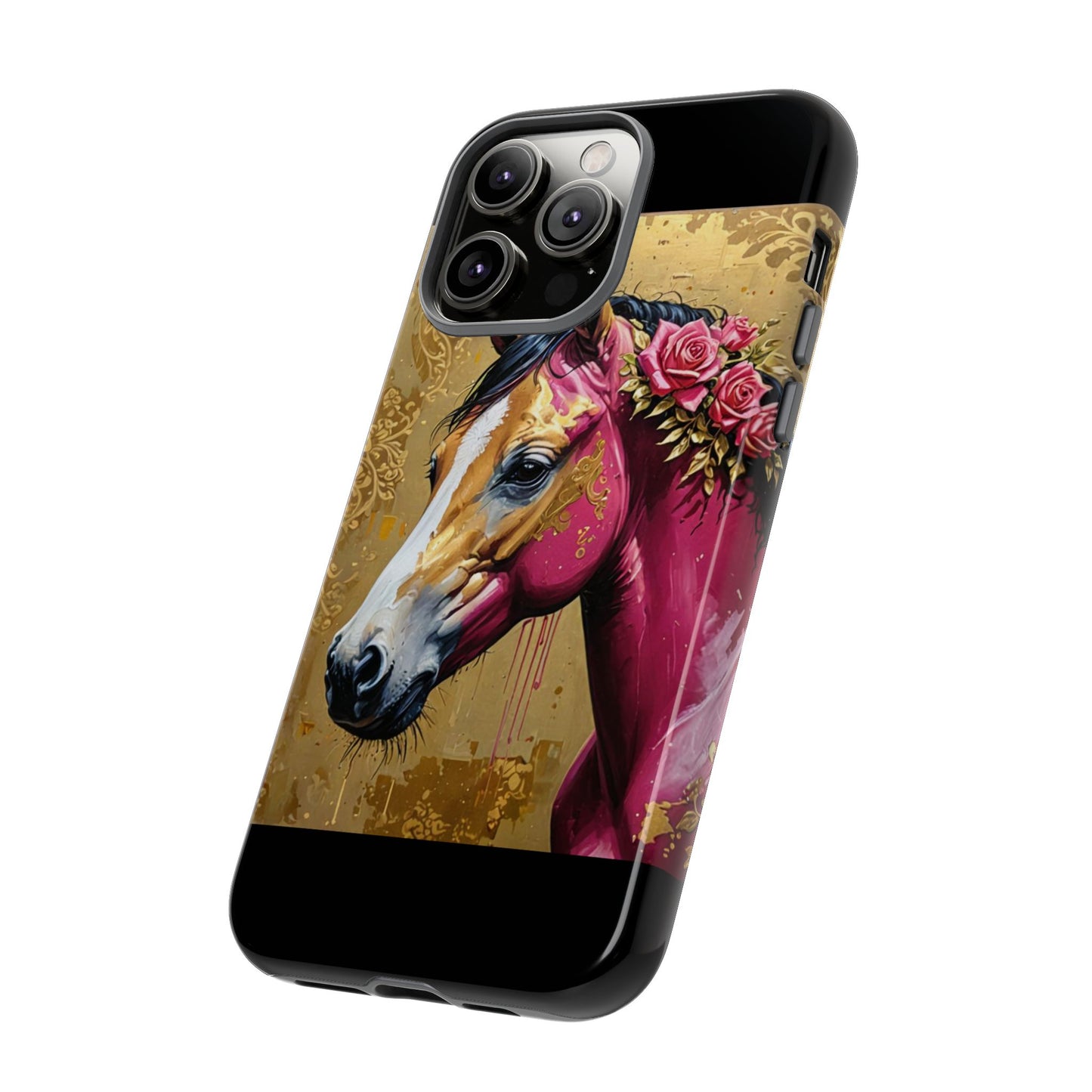 Phone Case - Elegant Horse Damask Design