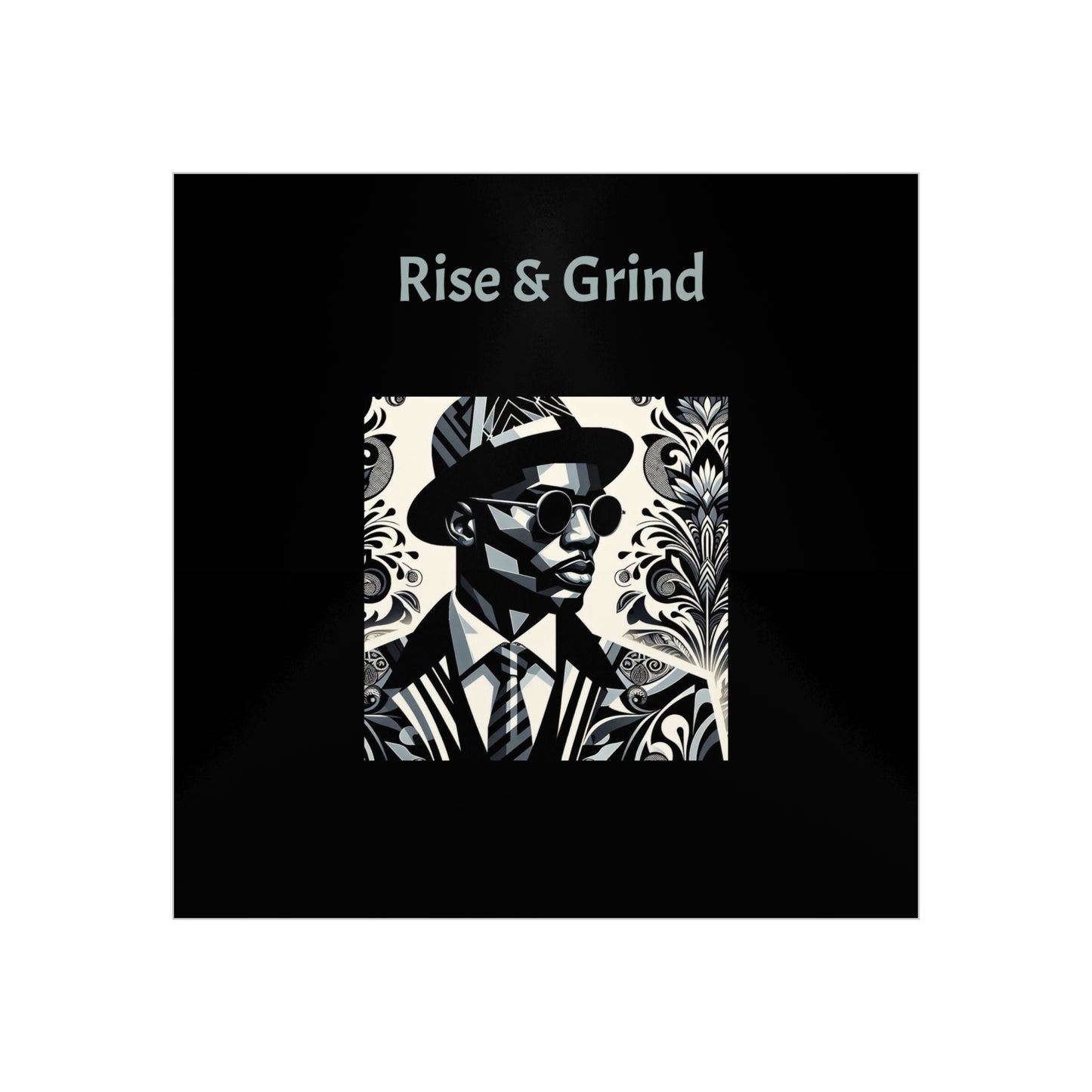 Stylish Wall Art Print, Motivational Home Decor, Office Inspiration, Gift for Entrepreneurs, Rise & Grind Artwork
