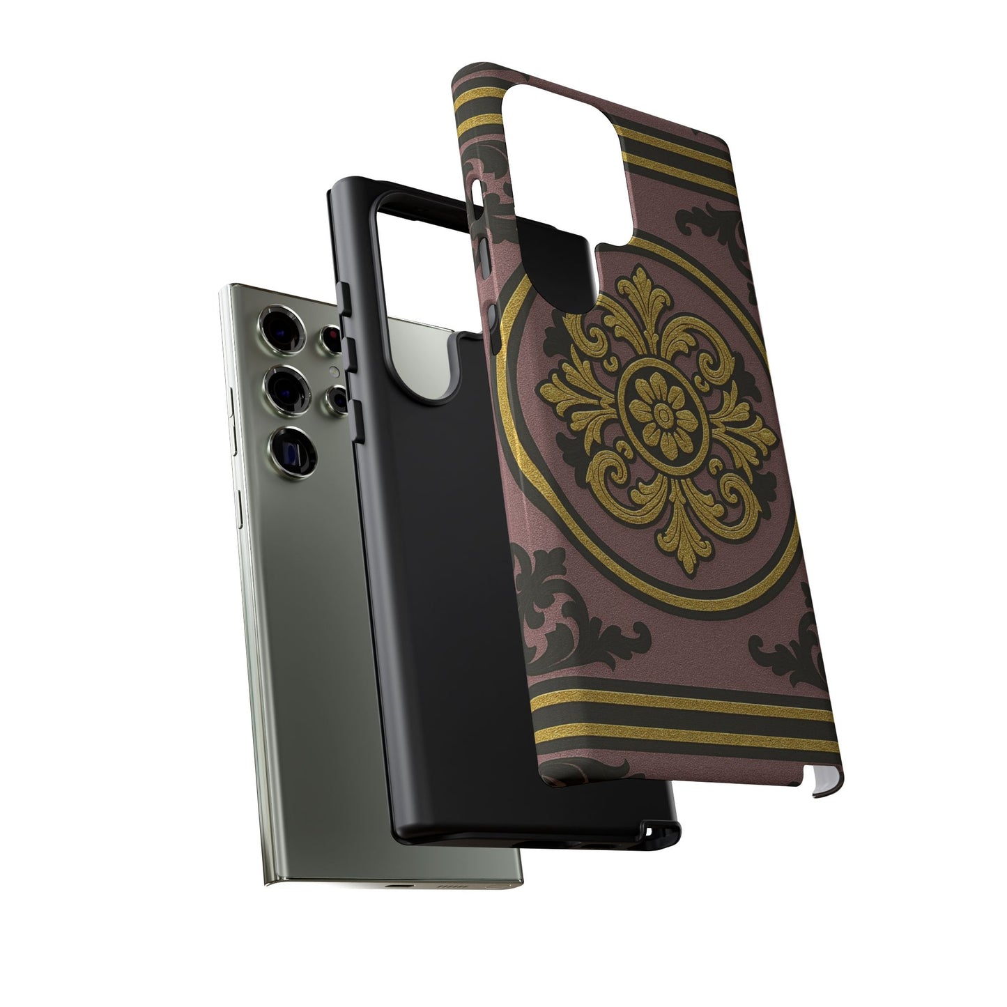 Gilded Mauve With Gold-Black Baroque Tough Cases