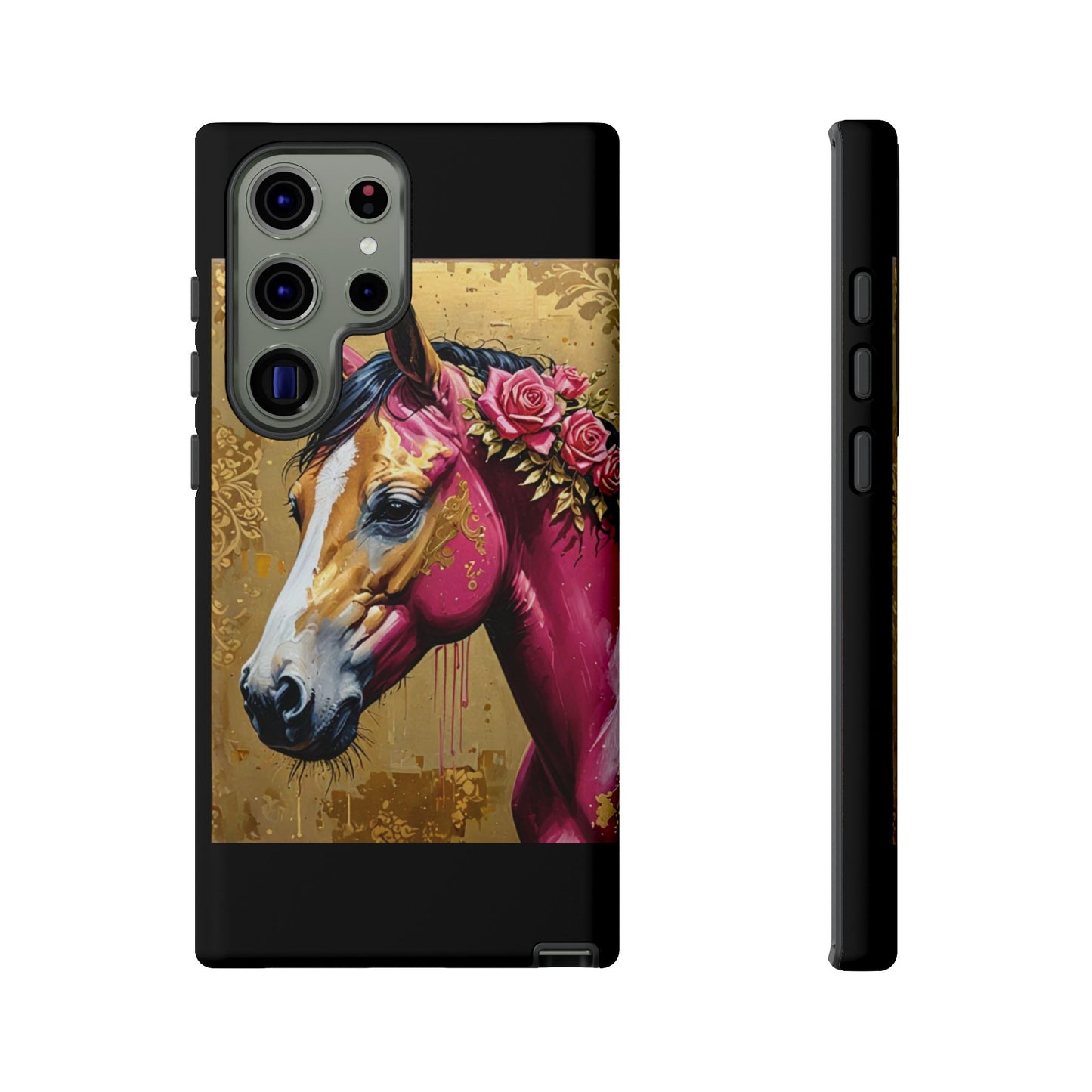 Phone Case - Elegant Horse Damask Design