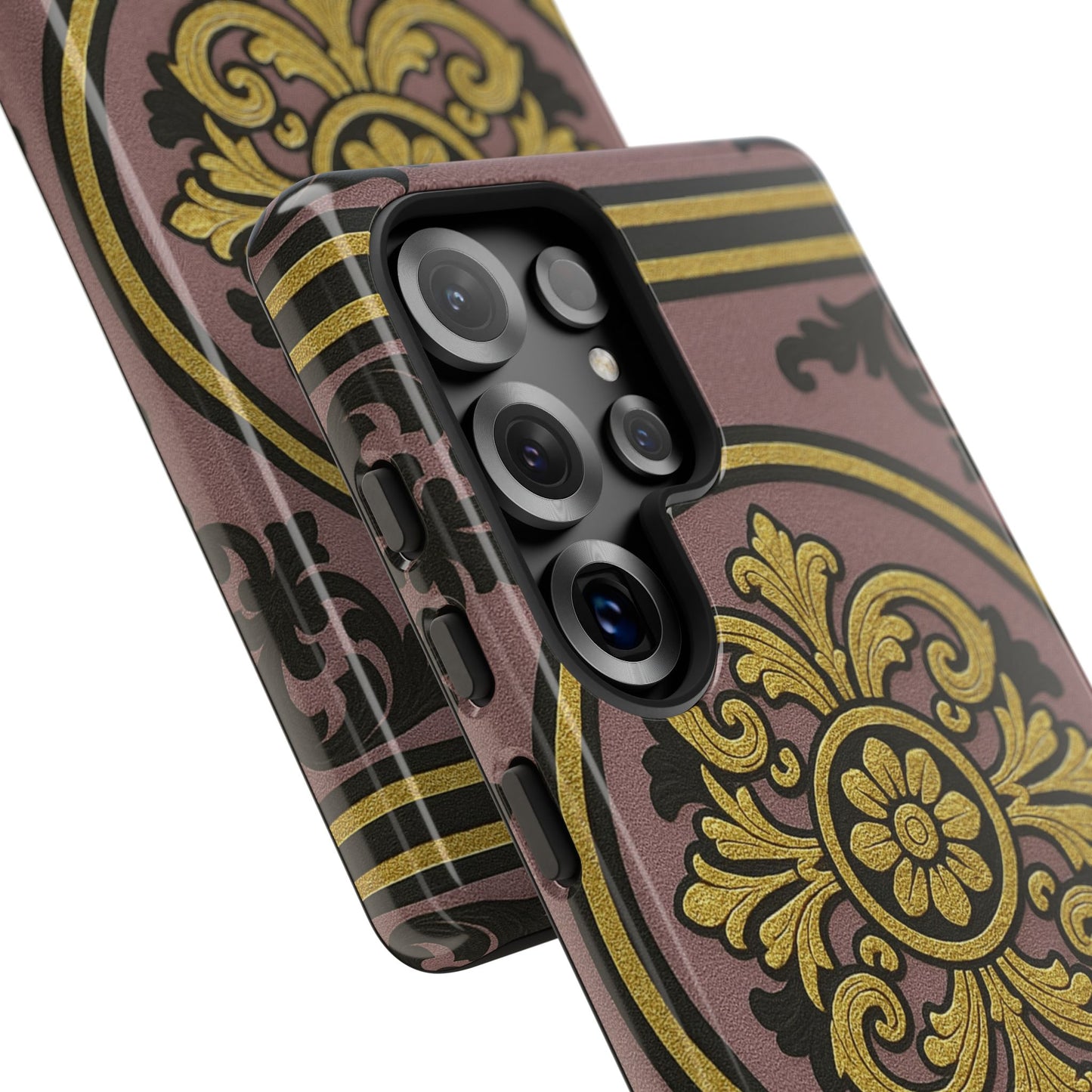 Gilded Mauve With Gold-Black Baroque Tough Cases
