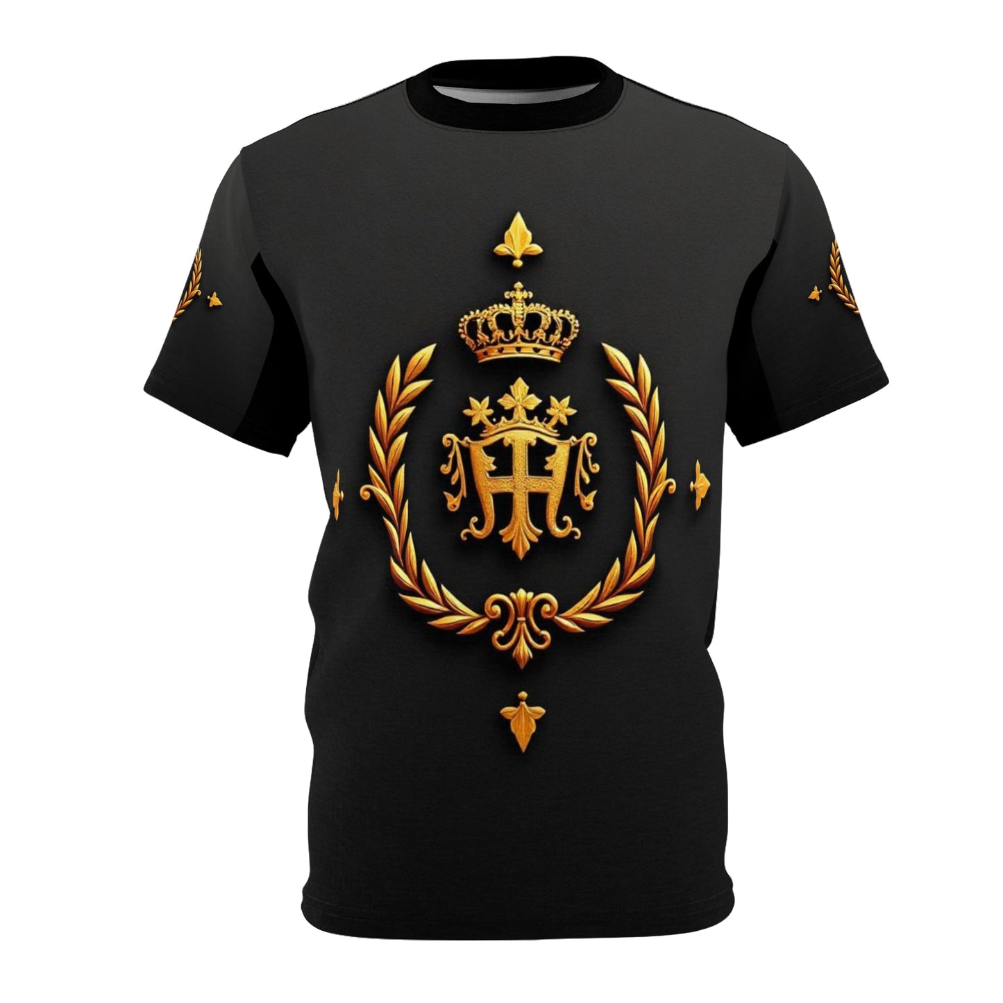 Royal Emblem Unisex Tee, Gold Crown T-Shirt, Unique Fashion Apparel, Casual Streetwear Top, Stylish Gift for Men and Women - Gold Crest