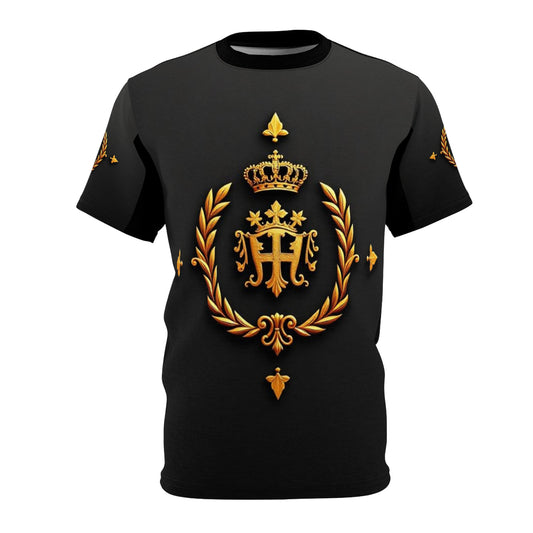 Royal Emblem Unisex Tee, Gold Crown T-Shirt, Unique Fashion Apparel, Casual Streetwear Top, Stylish Gift for Men and Women - Gold Crest