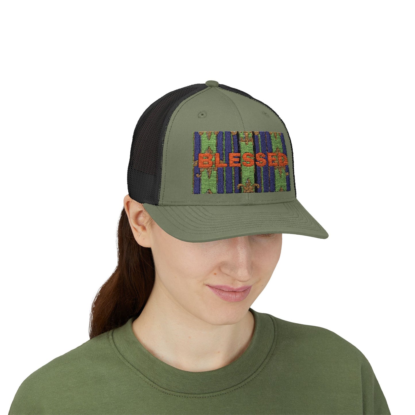 Blessed Snapback Trucker Cap, Casual Hat, Faith Gift, Outdoor Cap, Stylish Accessory, Everyday Wear