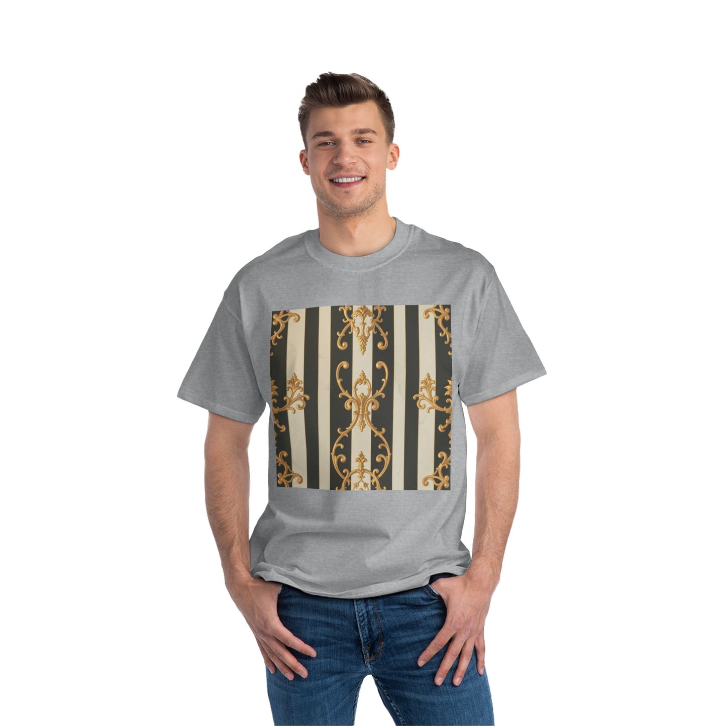 Elegant Baroque-Inspired Short-Sleeve T-Shirt, Vintage Style Tee, Fashion Statement Top, Unique Gift for Art Lovers
