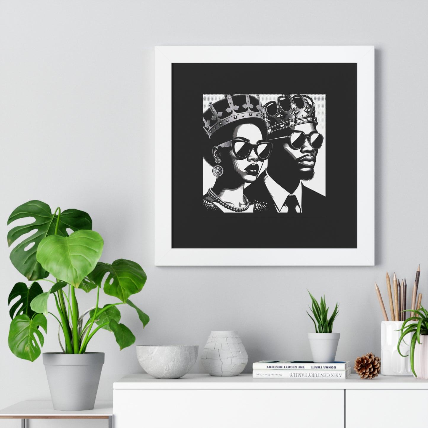 Royalty Framed Poster, Wall Art Decor, Black Culture Art, Modern Home Decor, Unique Gift for Her/Him