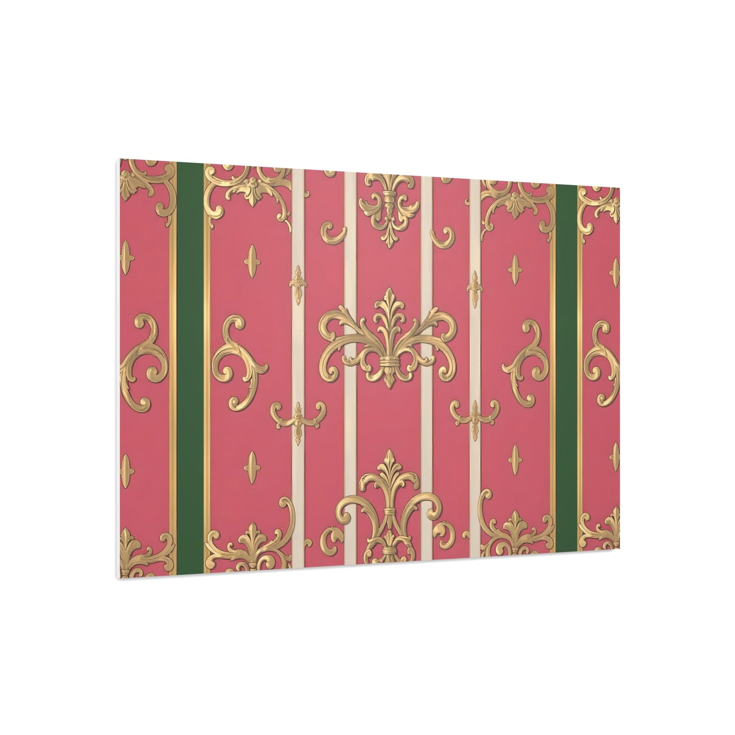 Elegant Green Border Pink & Gold Foam Board Decor - Party Backdrop, Art Display, Home Decor, Event Decoration, Wall Art