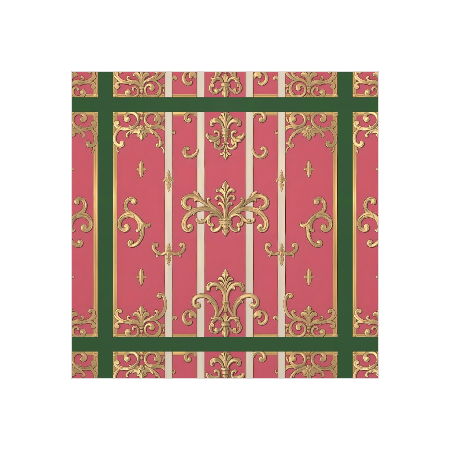 Elegant Green Border Pink & Gold Foam Board Decor - Party Backdrop, Art Display, Home Decor, Event Decoration, Wall Art