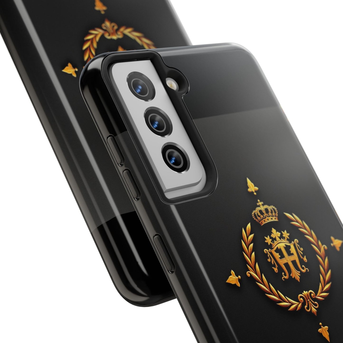 Luxurious Monarch Phone Case, Tough Phone Covers, Elegant Tech Accessories, Gold Crown Design, Stylish Gift for Him/Her - Gold Crest