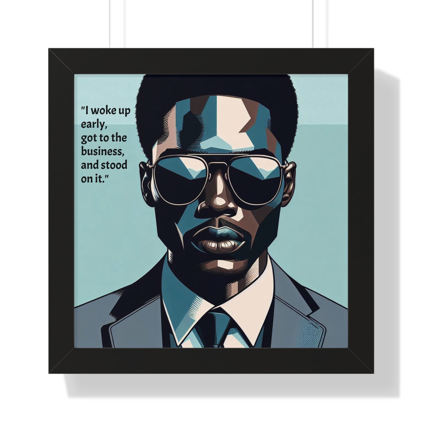 Stylish Framed Vertical Poster - Modern Art for Home Decor - "I woke up early"