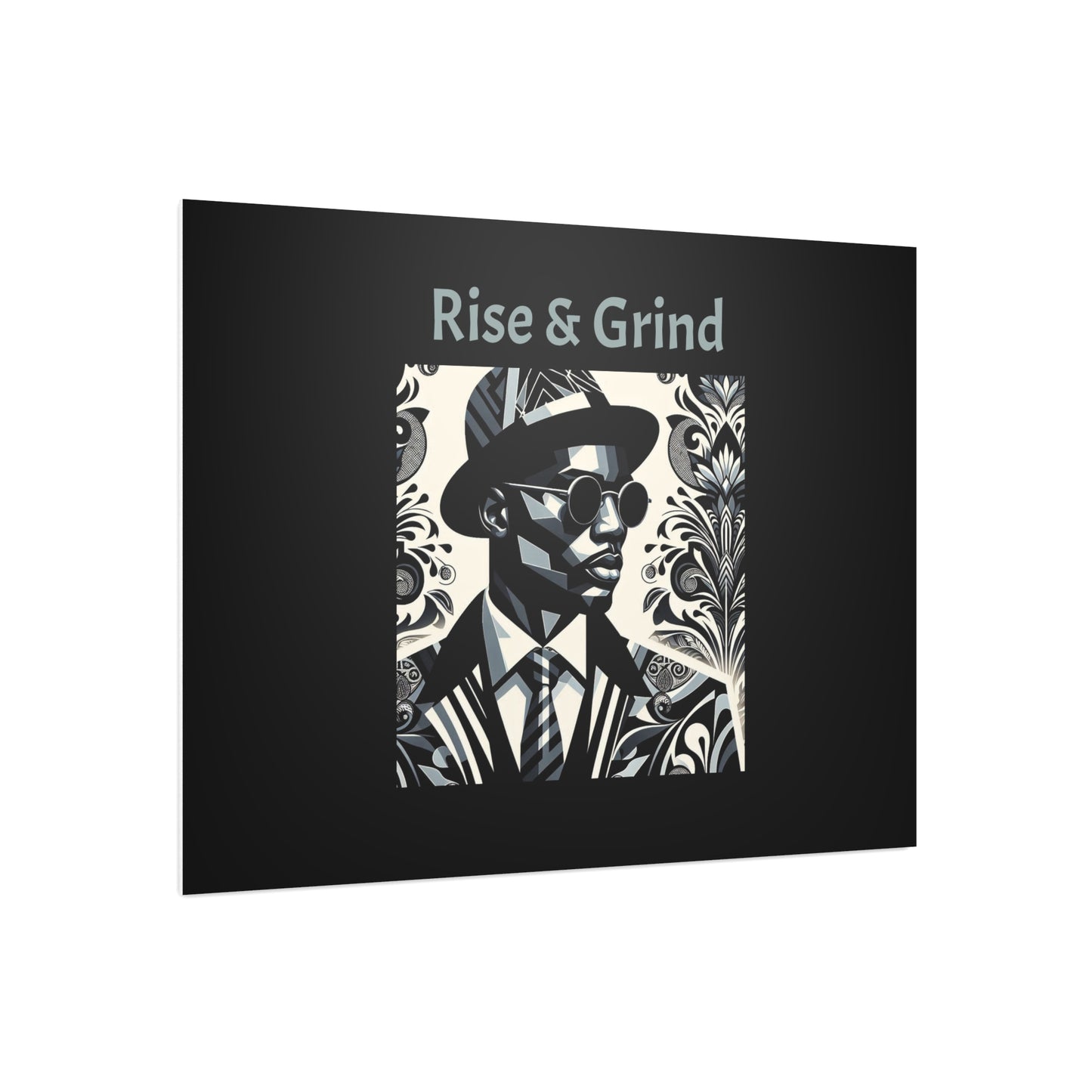 Stylish Wall Art Print, Motivational Home Decor, Office Inspiration, Gift for Entrepreneurs, Rise & Grind Artwork