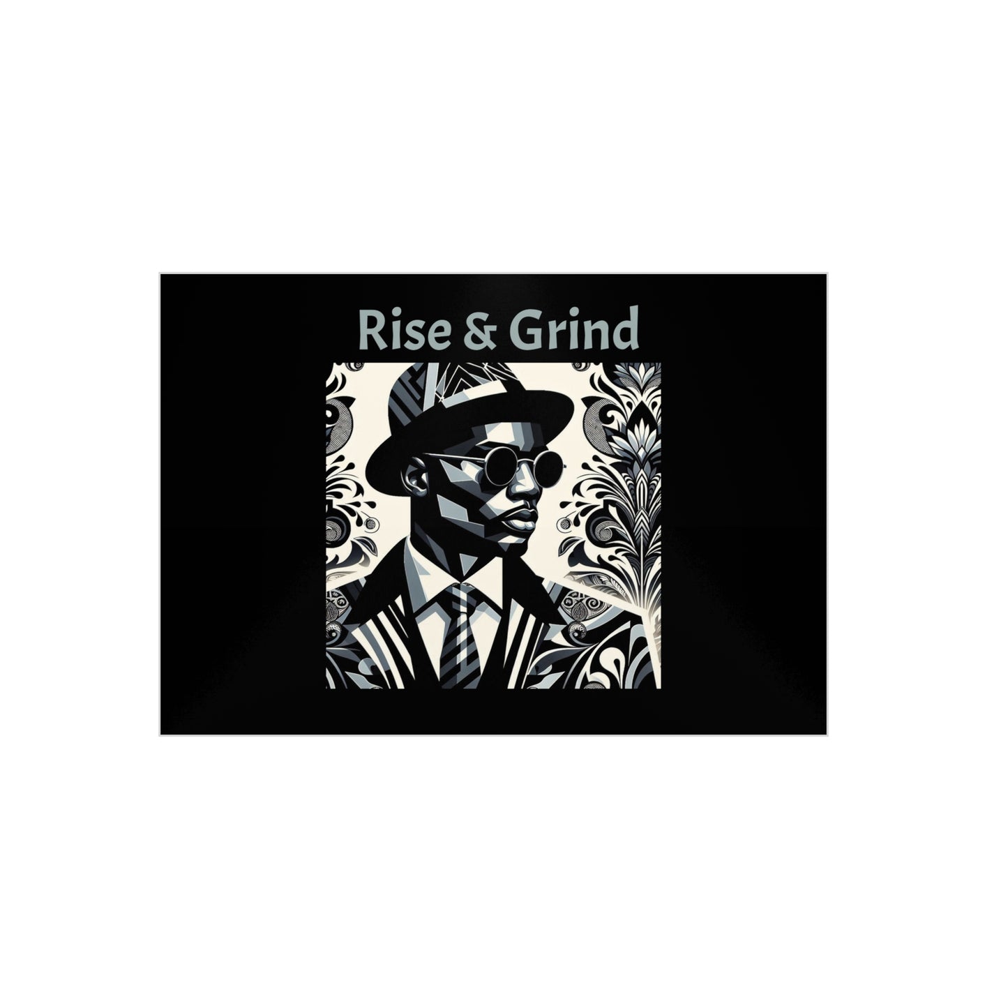 Stylish Wall Art Print, Motivational Home Decor, Office Inspiration, Gift for Entrepreneurs, Rise & Grind Artwork