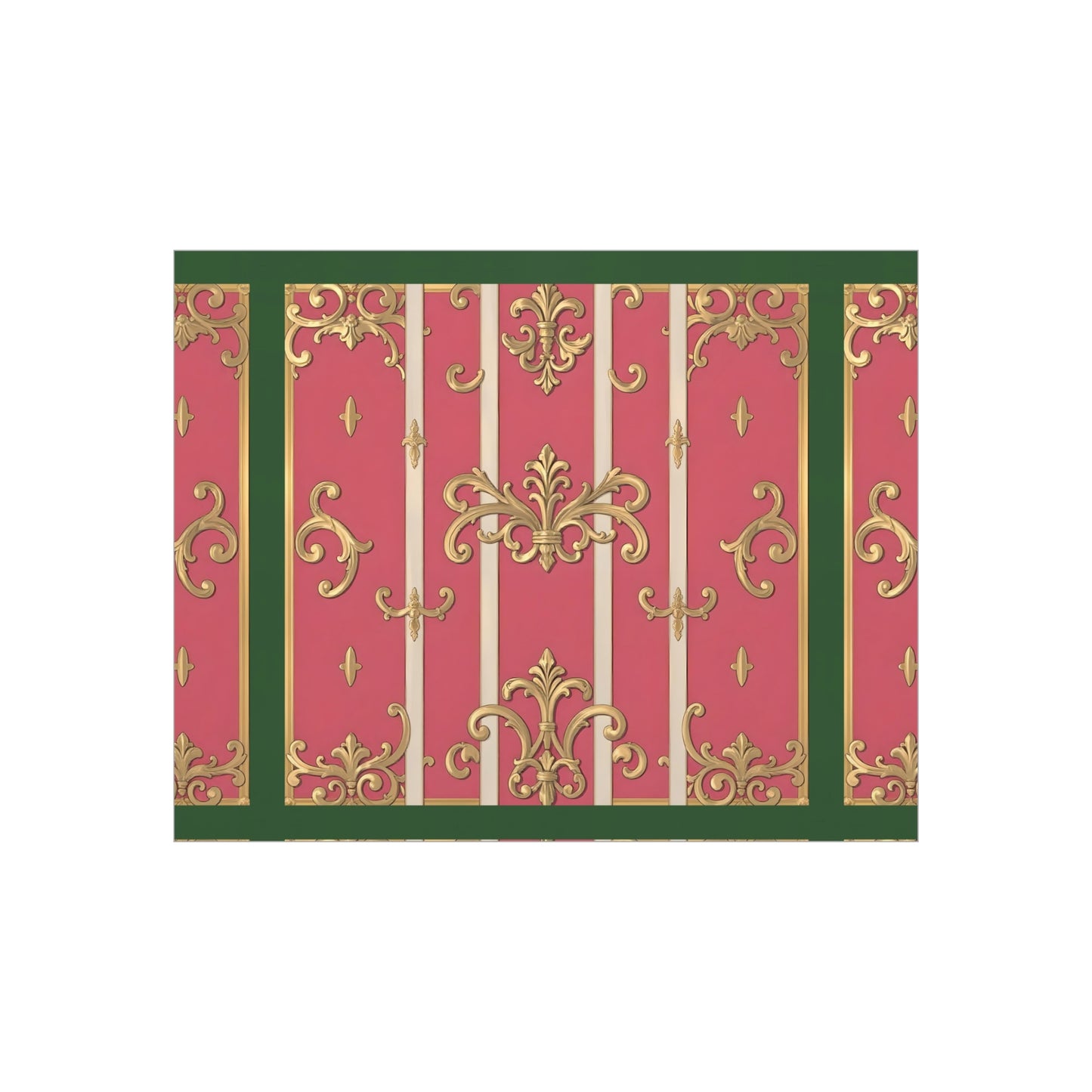 Elegant Green Border Pink & Gold Foam Board Decor - Party Backdrop, Art Display, Home Decor, Event Decoration, Wall Art
