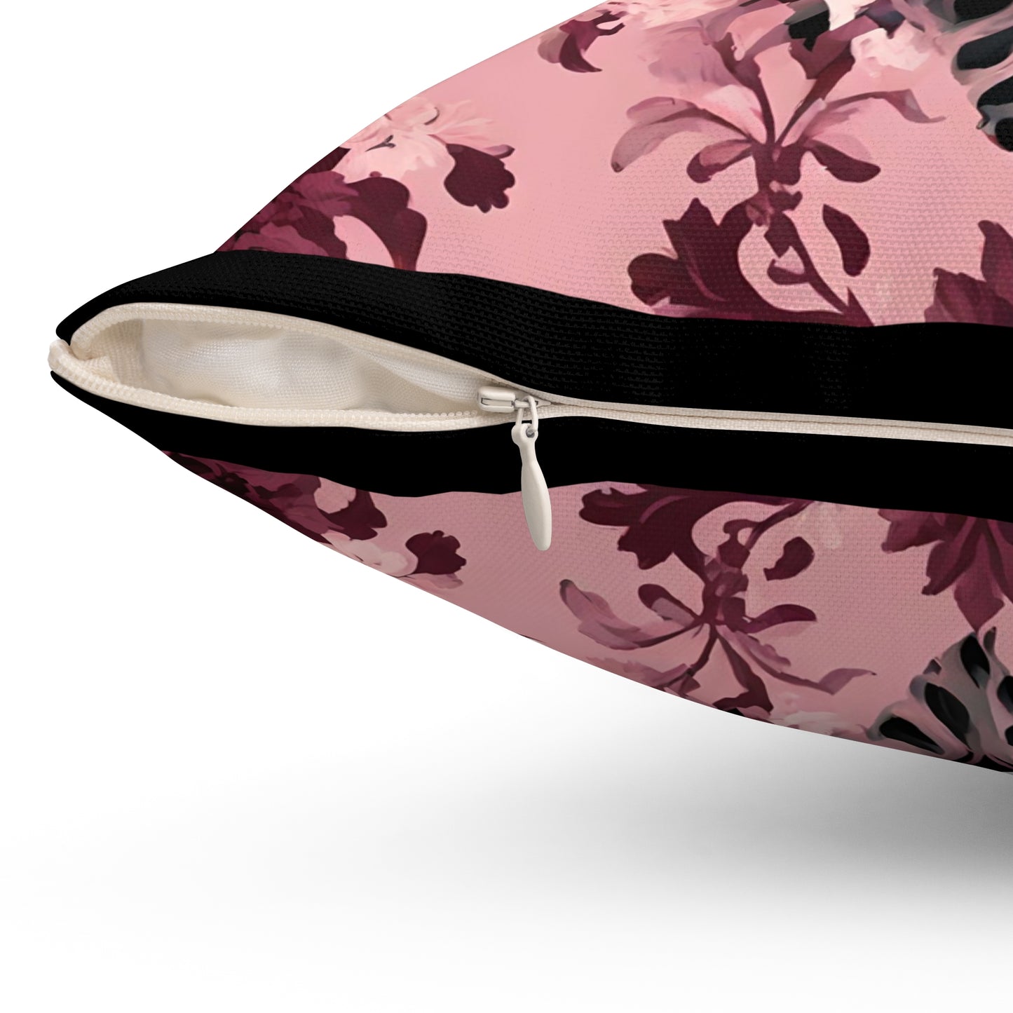 Elegant Pink Leopard Print Square Pillow - Stylish Home Decor